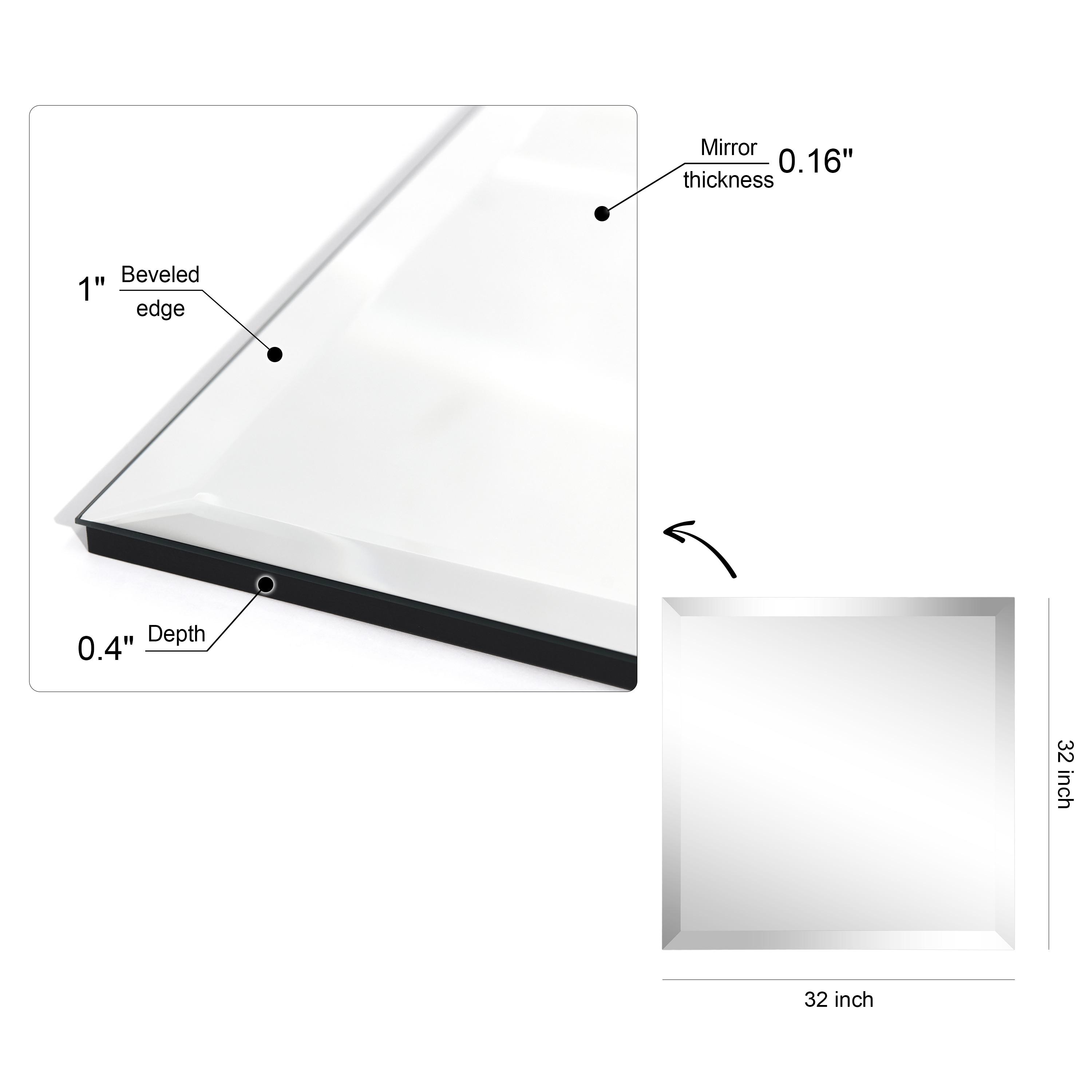 Empire Art Direct Frameless Beveled Prism Wall Mirror - Clear 24 in. x 0.39 in. x 24 in.
