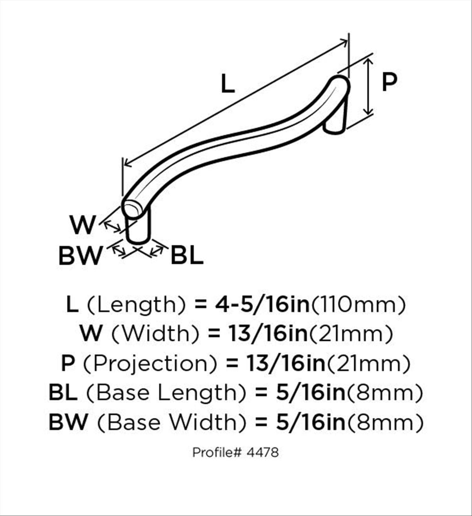 Satin Nickel 3-3/4 Inch Modern Cabinet Pull with Mounting Hardware