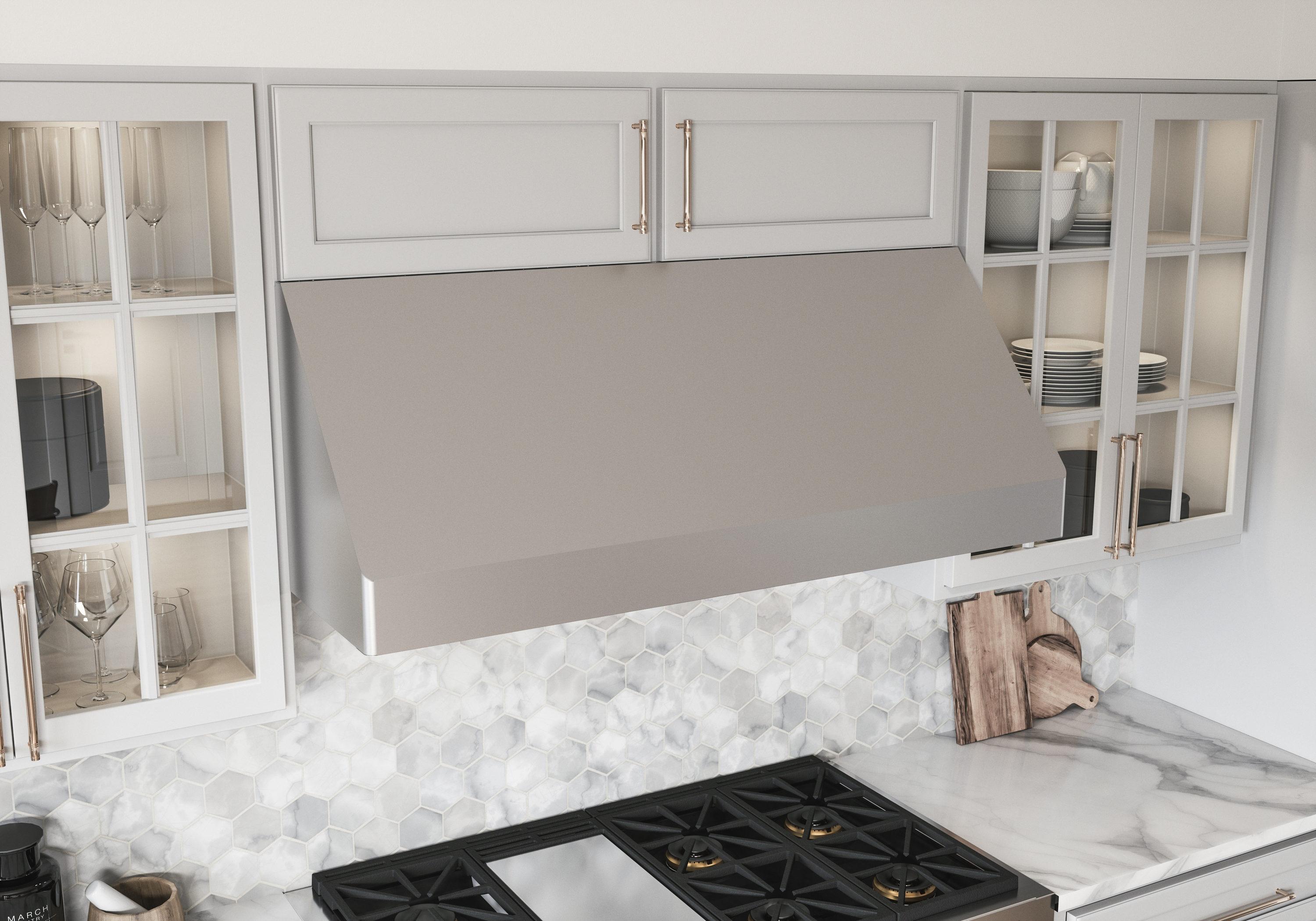 Zephyr Tempest II 48" 650 CFM Wall Mount Range Hood with LED Light in Stainless Steel