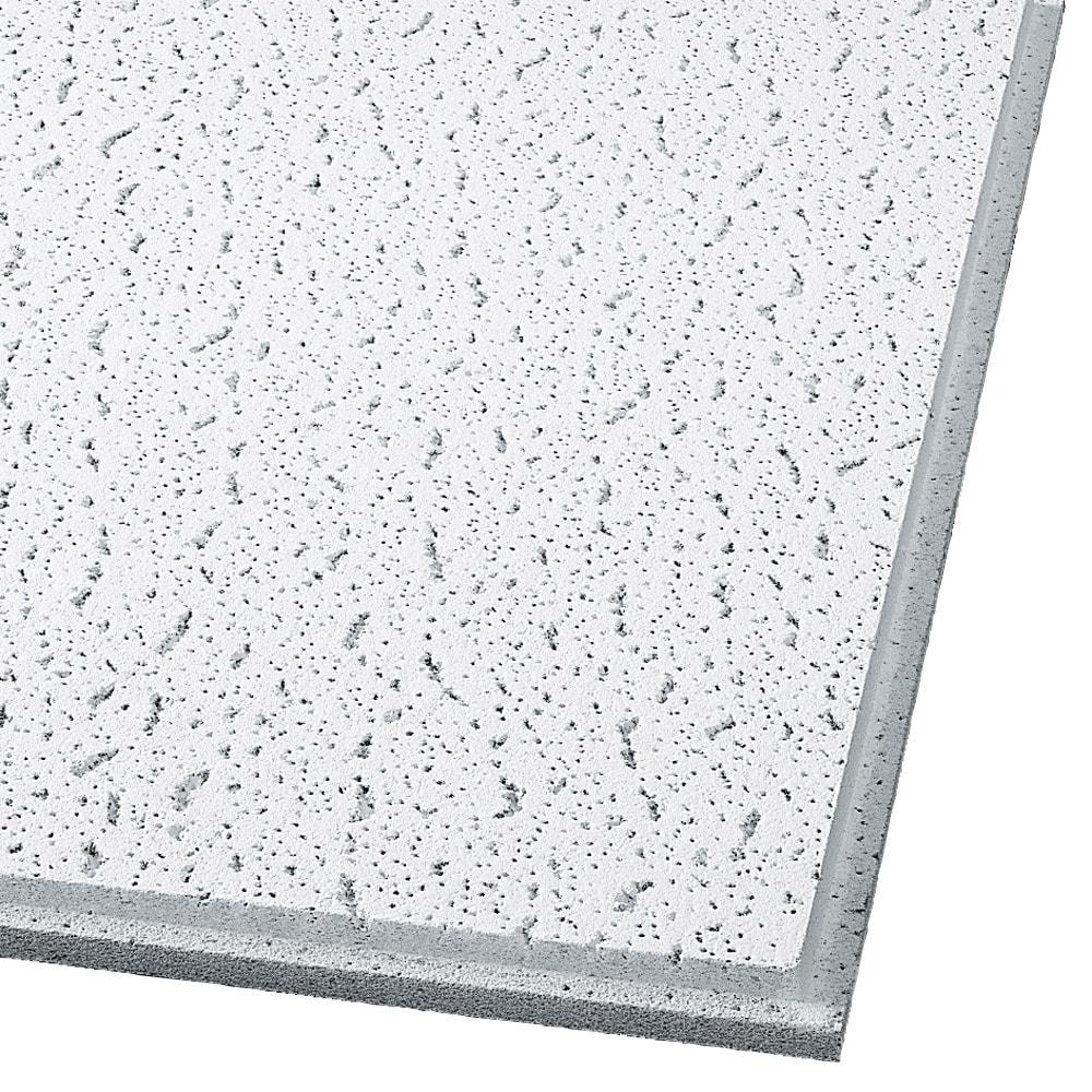 Armstrong 2x2 FISSURED Acoustic Ceiling Tiles for Suspended Ceiling Grids, 16-tiles per pack, White