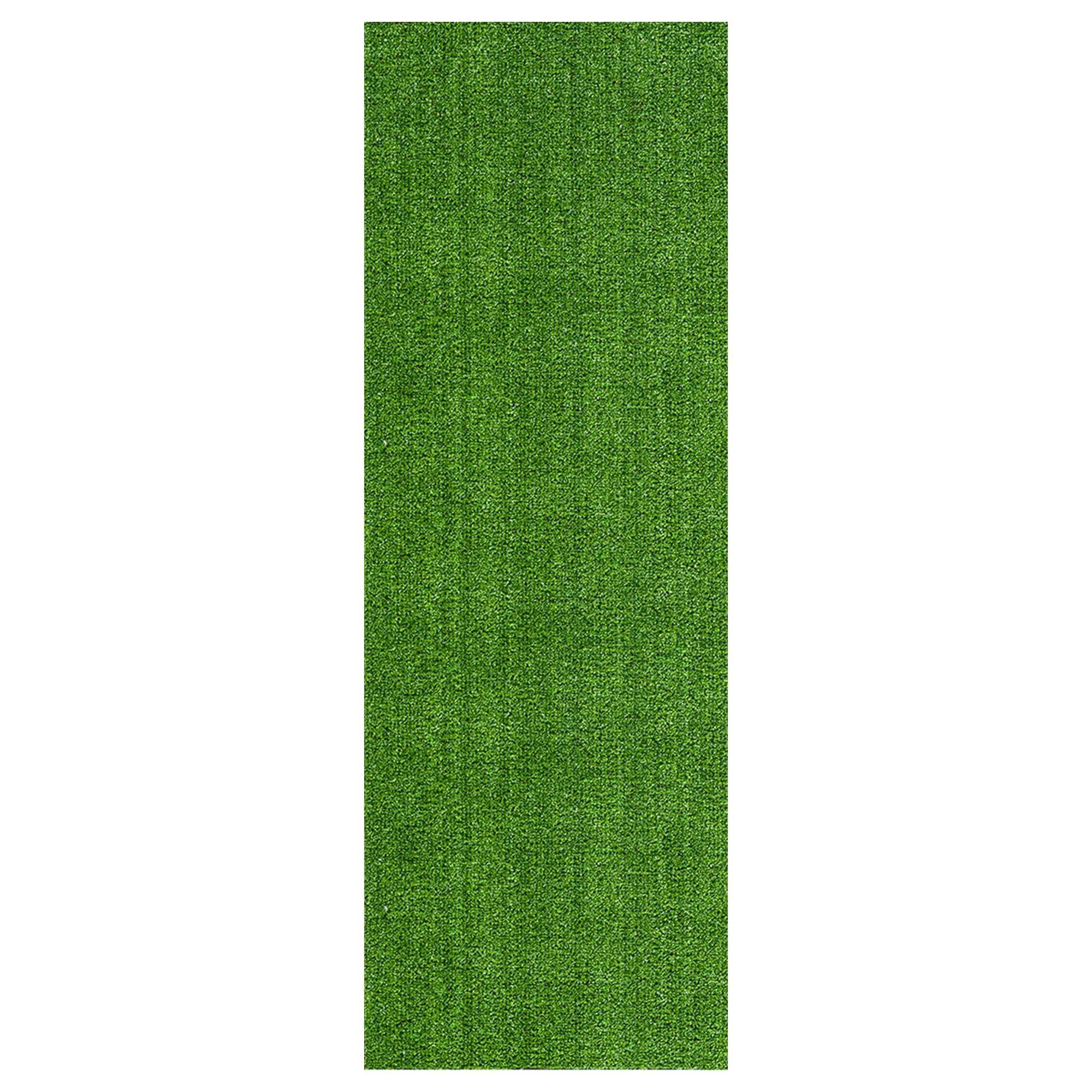 Ottomanson Grass Waterproof Indoor/Outdoor Artificial Grass Turf Rugs and Rolls Customized Size For Balcony, Patios