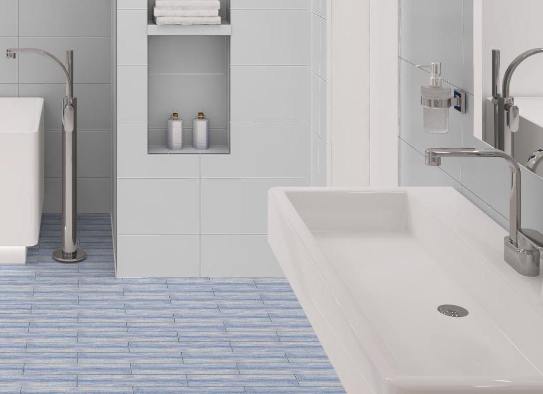 Kendel 3'' x 14'' Glass Subway Kitchen Backsplash and Shower Wall Tile