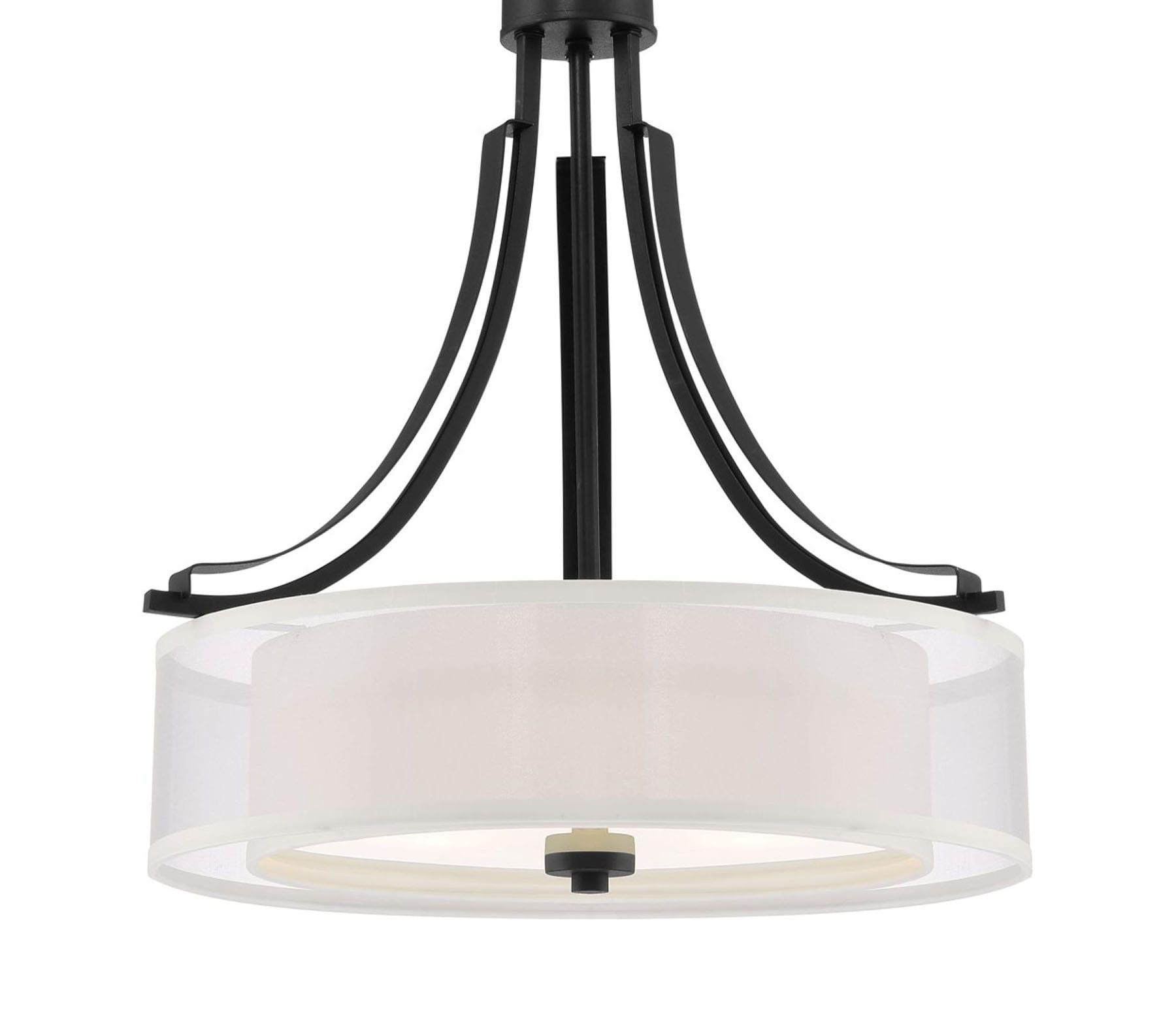 Minka Lavery Minka Parsons Studio 20 1/2" Wide Sand Coal Black Drum Pendant Light