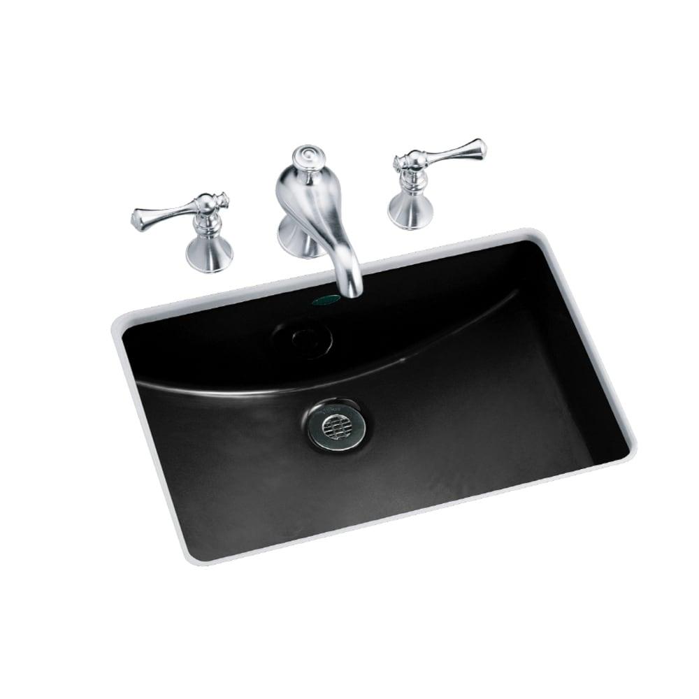 Ladena® Finish Vitreous China Rectangular Undermount Bathroom Sink with Overflow