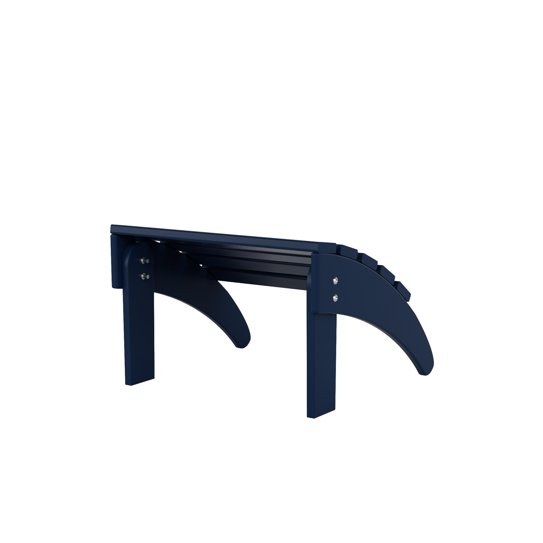 Polytrends  Laguna Hdpe All Weather Outdoor Patio Foldable Ottoman Navy Blue