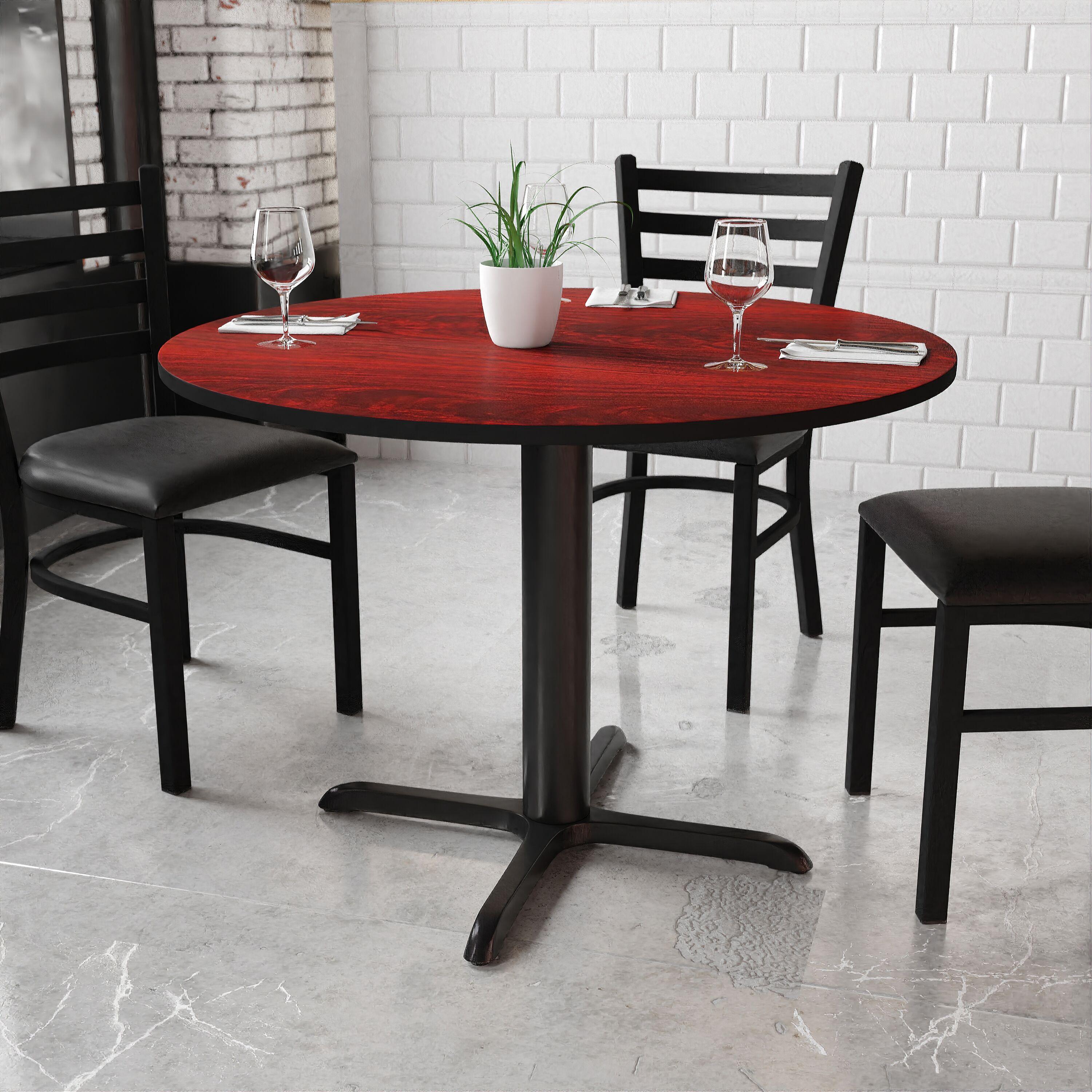 Flash Furniture Carrus Round Laminate Table Top with Height Table Base