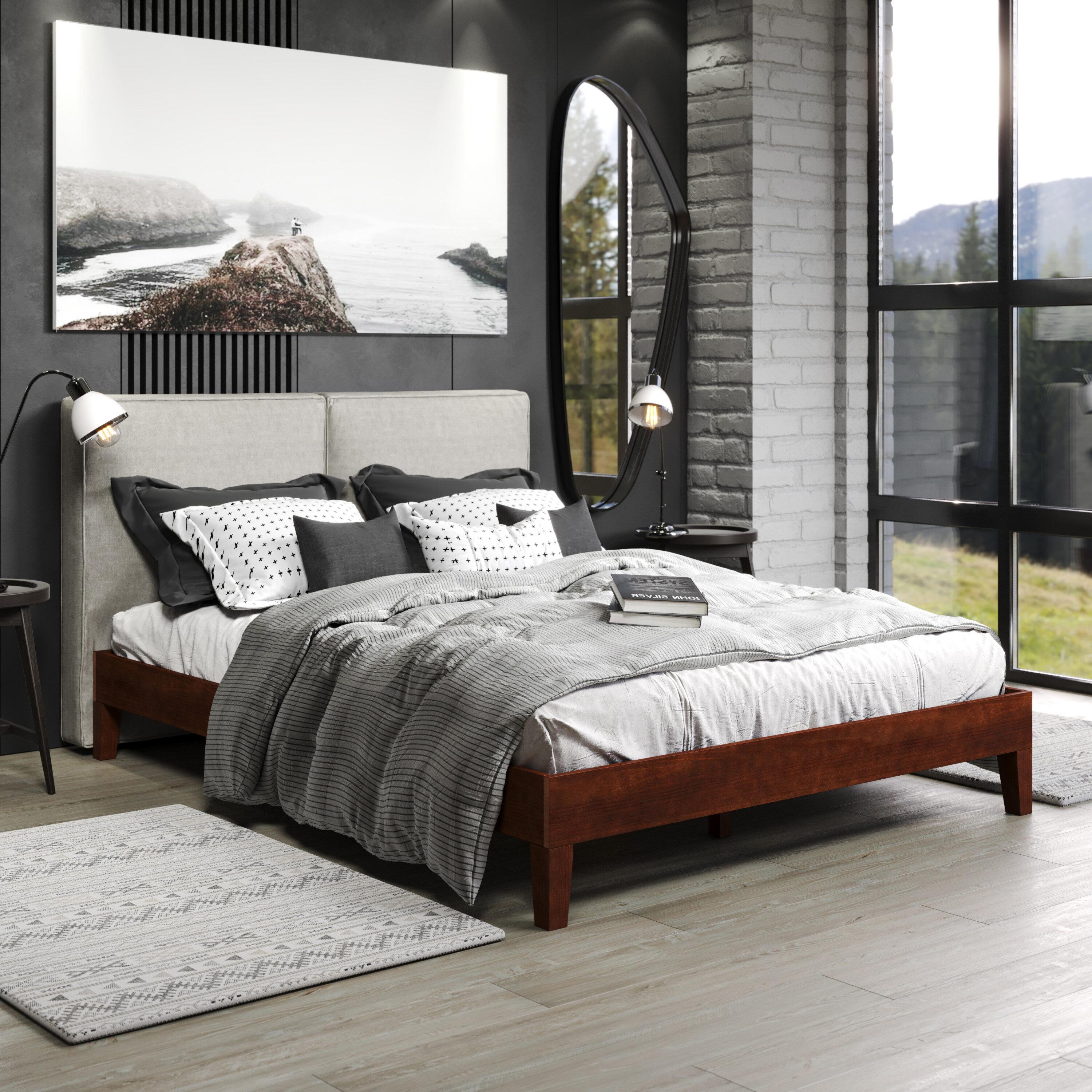 Queen Nix Platform Bed Natural - Steve Silver Co.: Pine Frame, No Box Spring Needed, Max 650 lbs