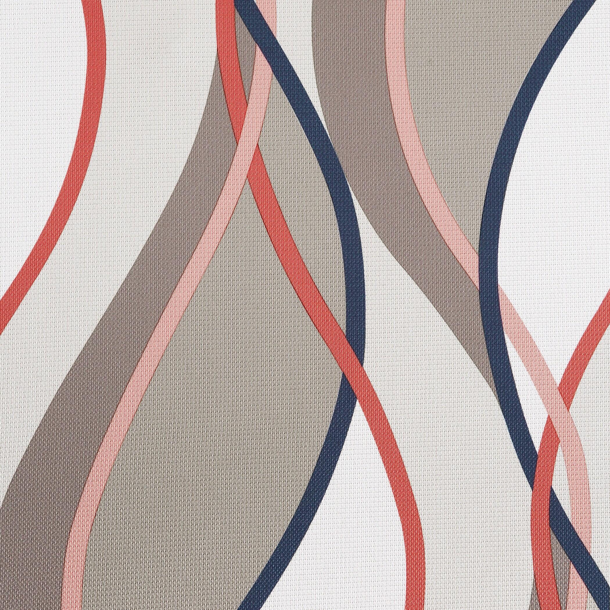 48"x63" No. 918 Semi-Sheer Intersect Ogee Wave Print Grommet Curtain Panel Nickel