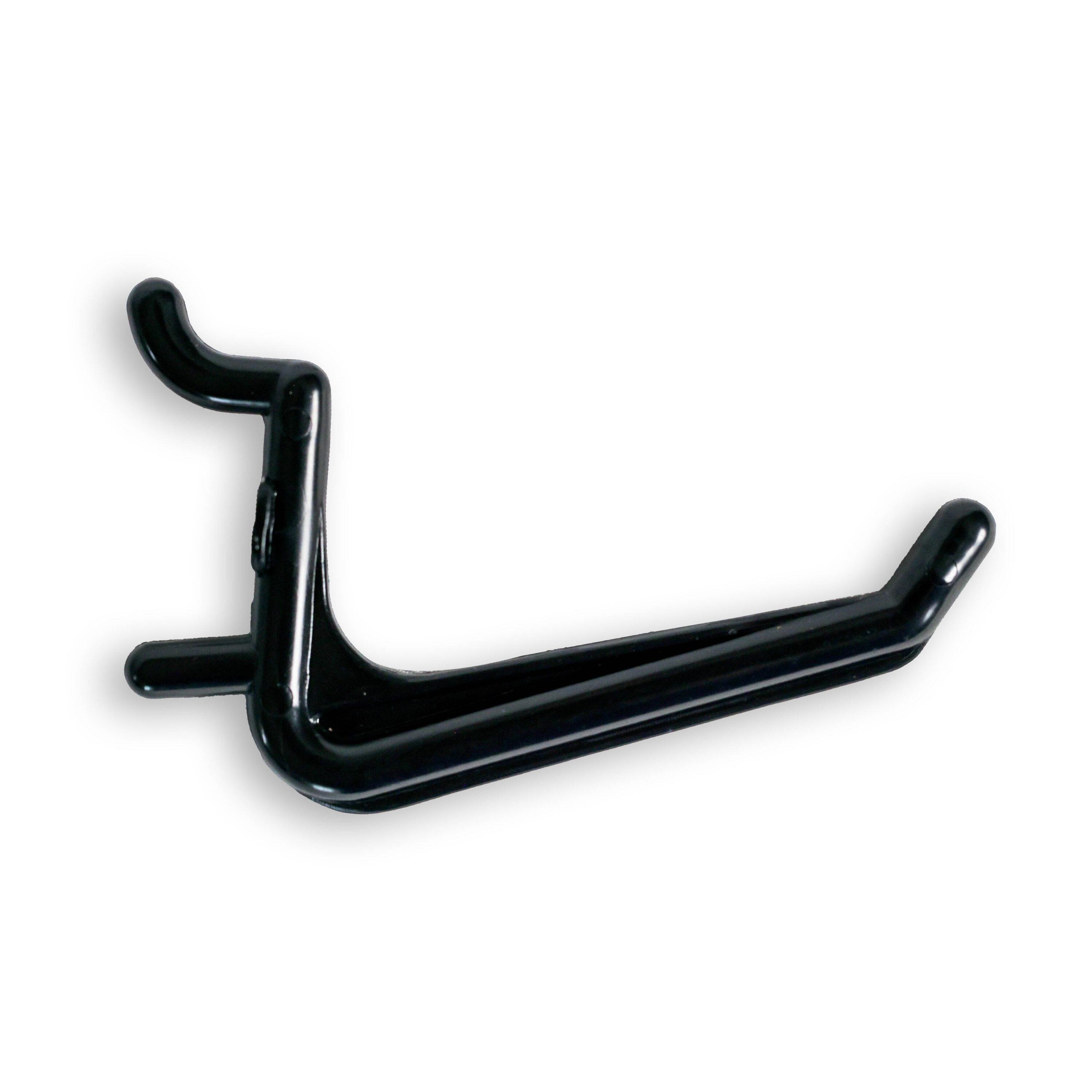 Wall Peg Hook Kit - L Style Pegboard Hooks Tool Storage Garage Organizer Choice Black or White Pegs