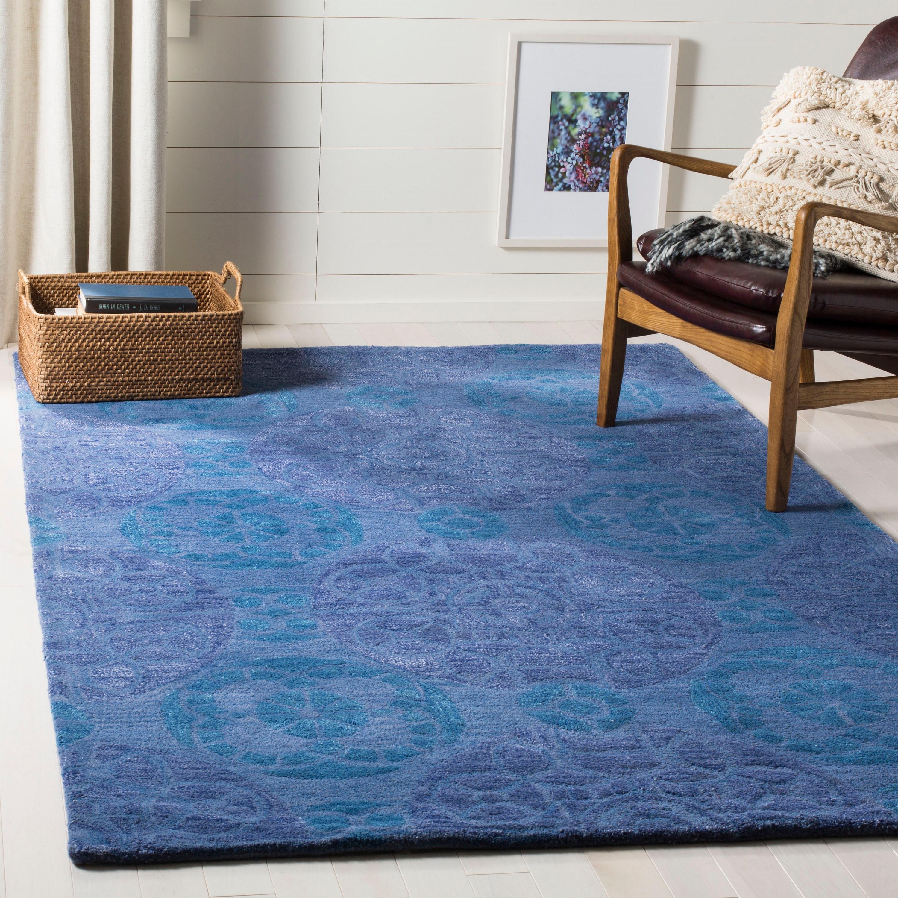 Wyndham WYD376 Hand Tufted Accent Rug - Blue - 3'x5' - Safavieh.