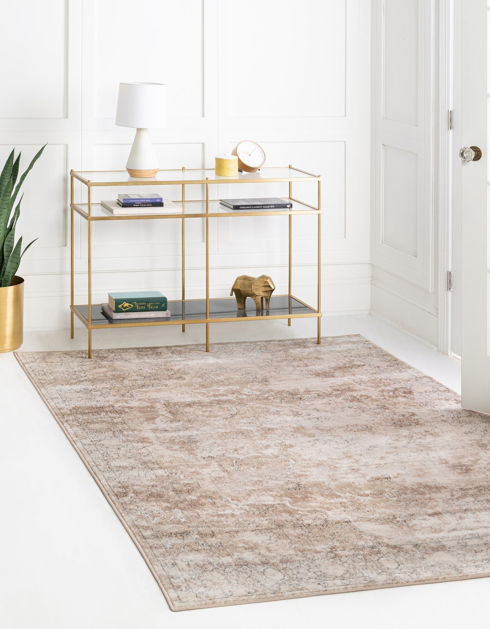 Unique Loom Portland Collection Area Rug - Canby (5' 3" x 8' Rectangle Ivory/Beige)