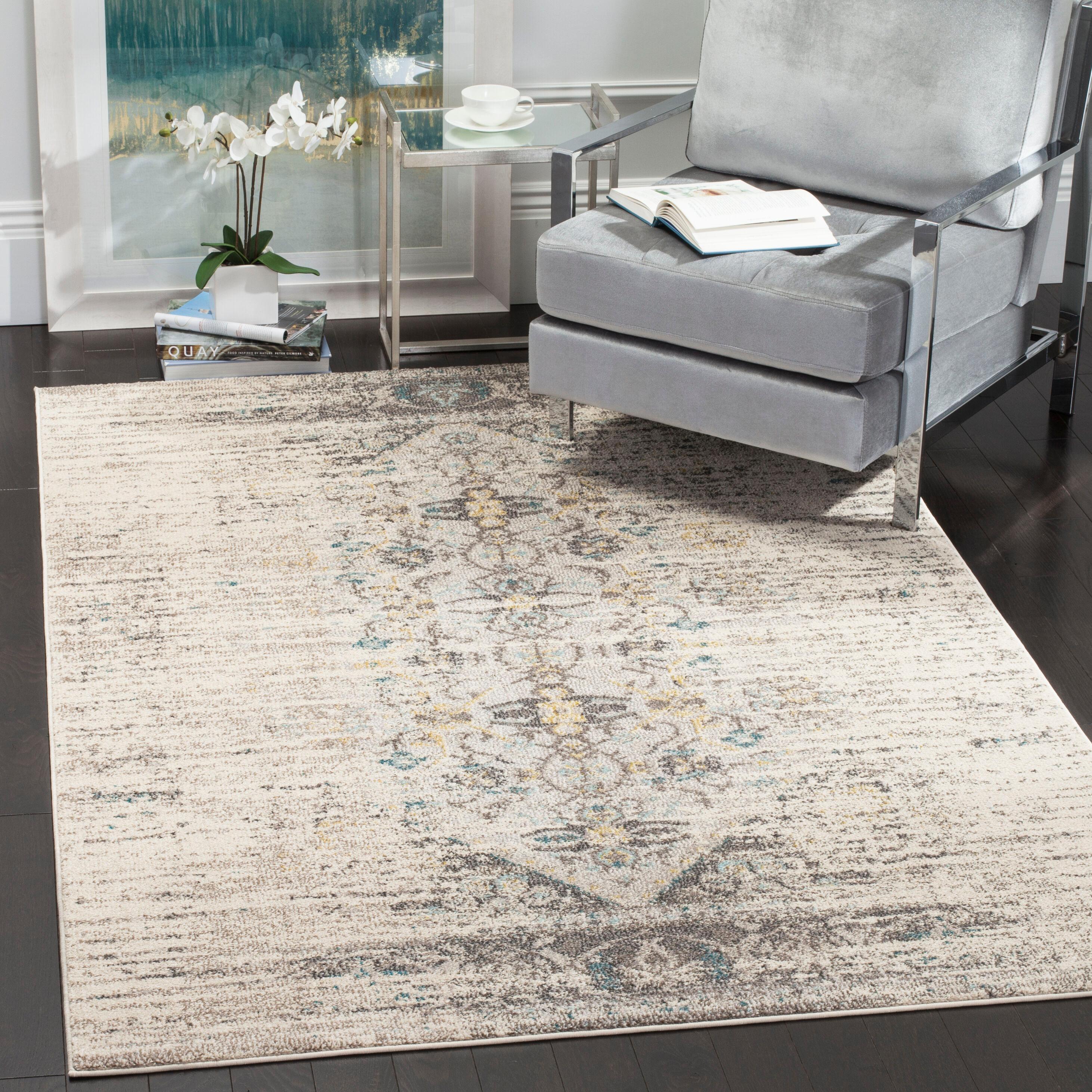 Monaco MNC209 Power Loomed Indoor Area Rug - Grey/Multi - 5'1"x7'7" - Safavieh.