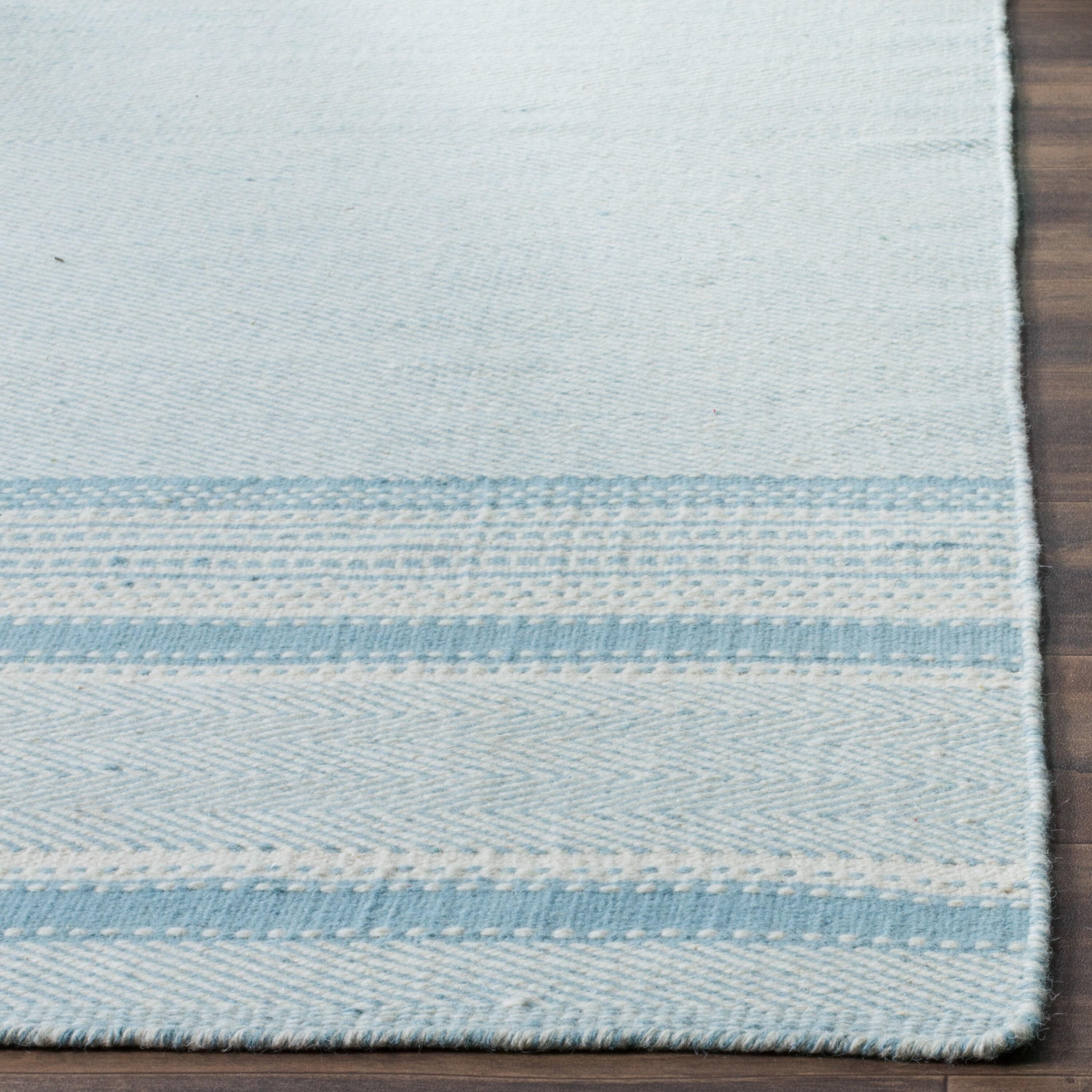 Grice Kilim Hand Woven Flat Weave Wool Striped Rug