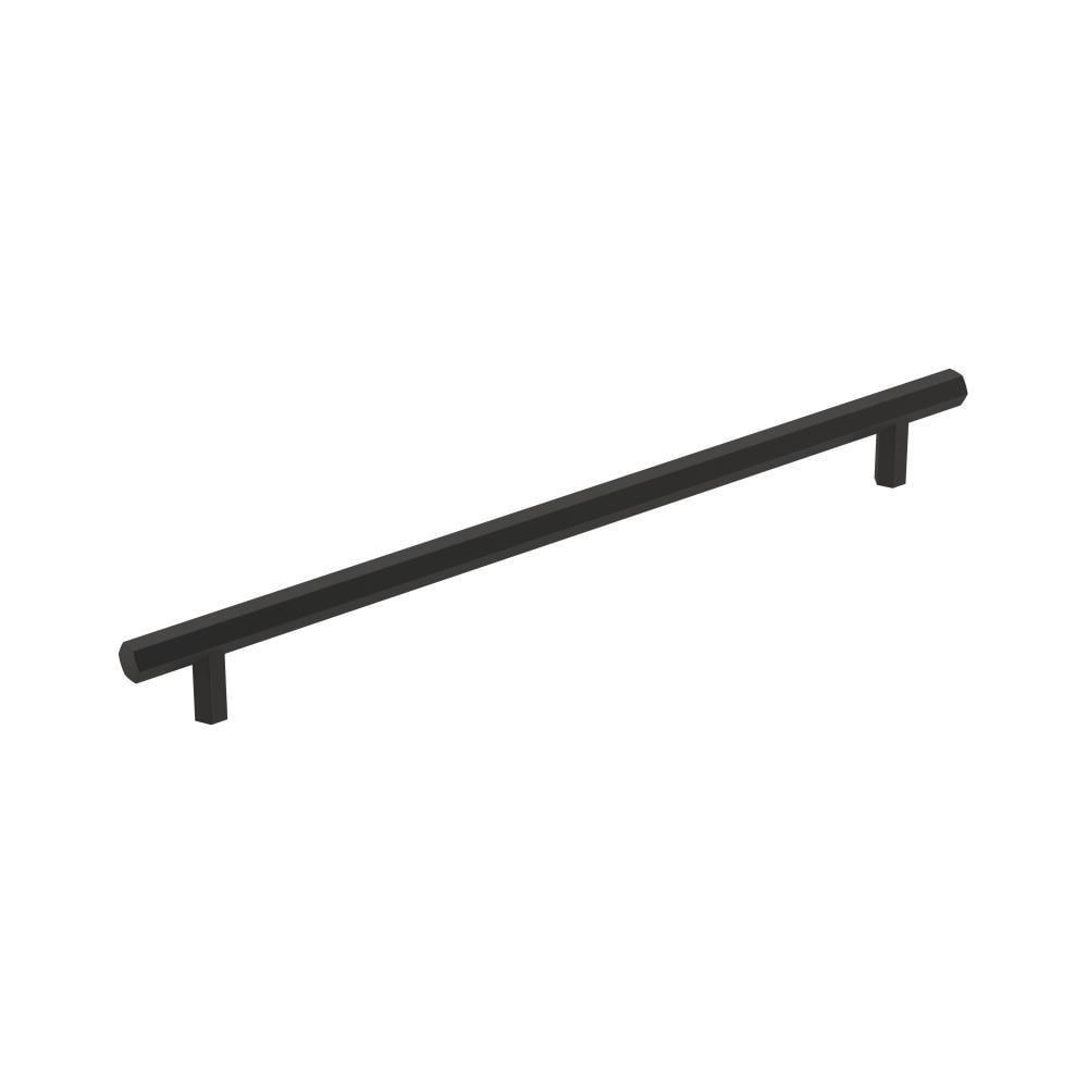 Amerock Caliber 10-1/16 inch (256mm) Center-to-Center Matte Black Cabinet Pull