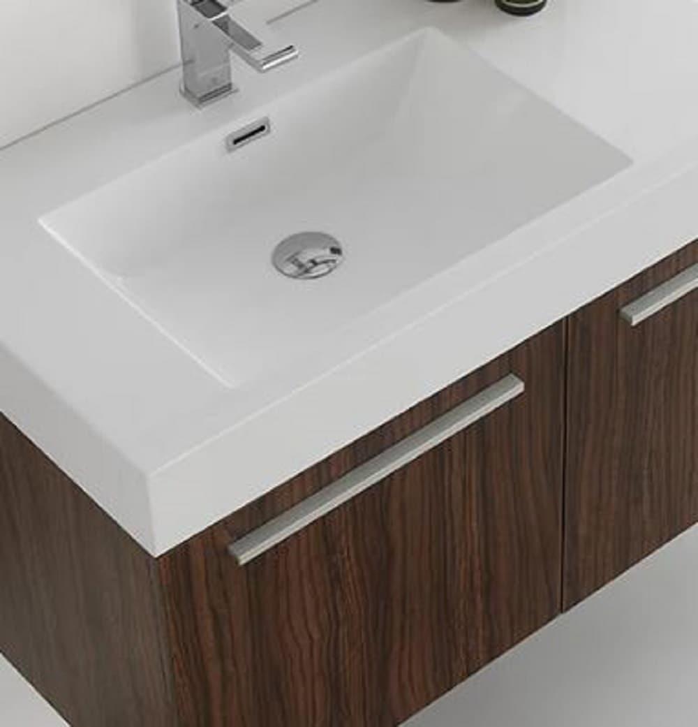 Vista 60'' Wall Mounted Modern Double Bathroom Vanity with Acrylic Vanity Top