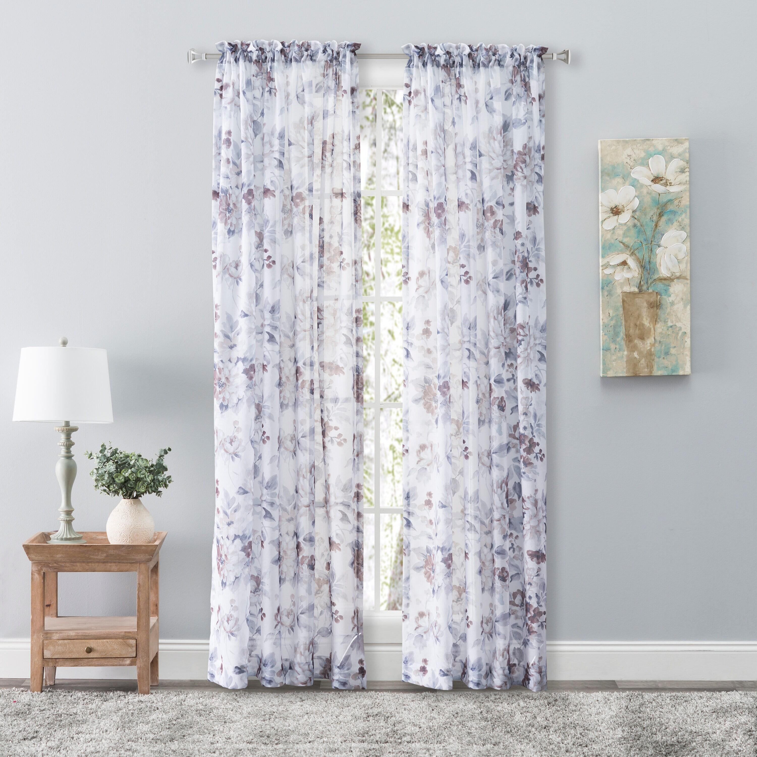 Ricardo Whimsical Sheer Rod Pocket Panel 54x84 Cocoa