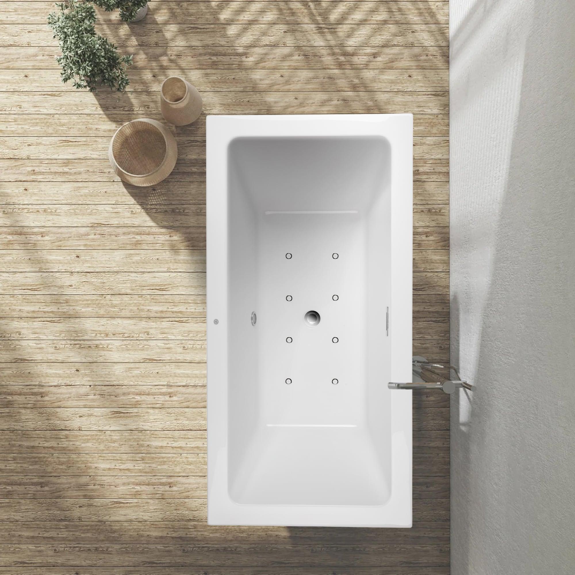Orion 59'' x 30'' Freestanding Soaking Acrylic Bathtub