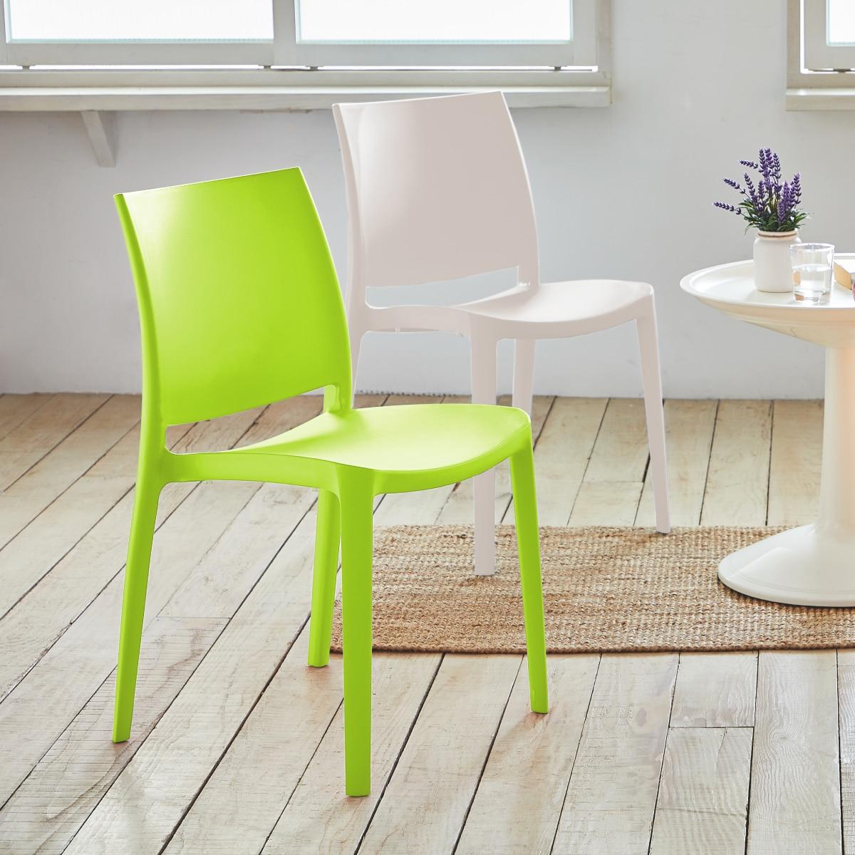 4pc Sensilla Stackable Dining Chairs - Green - Lagoon