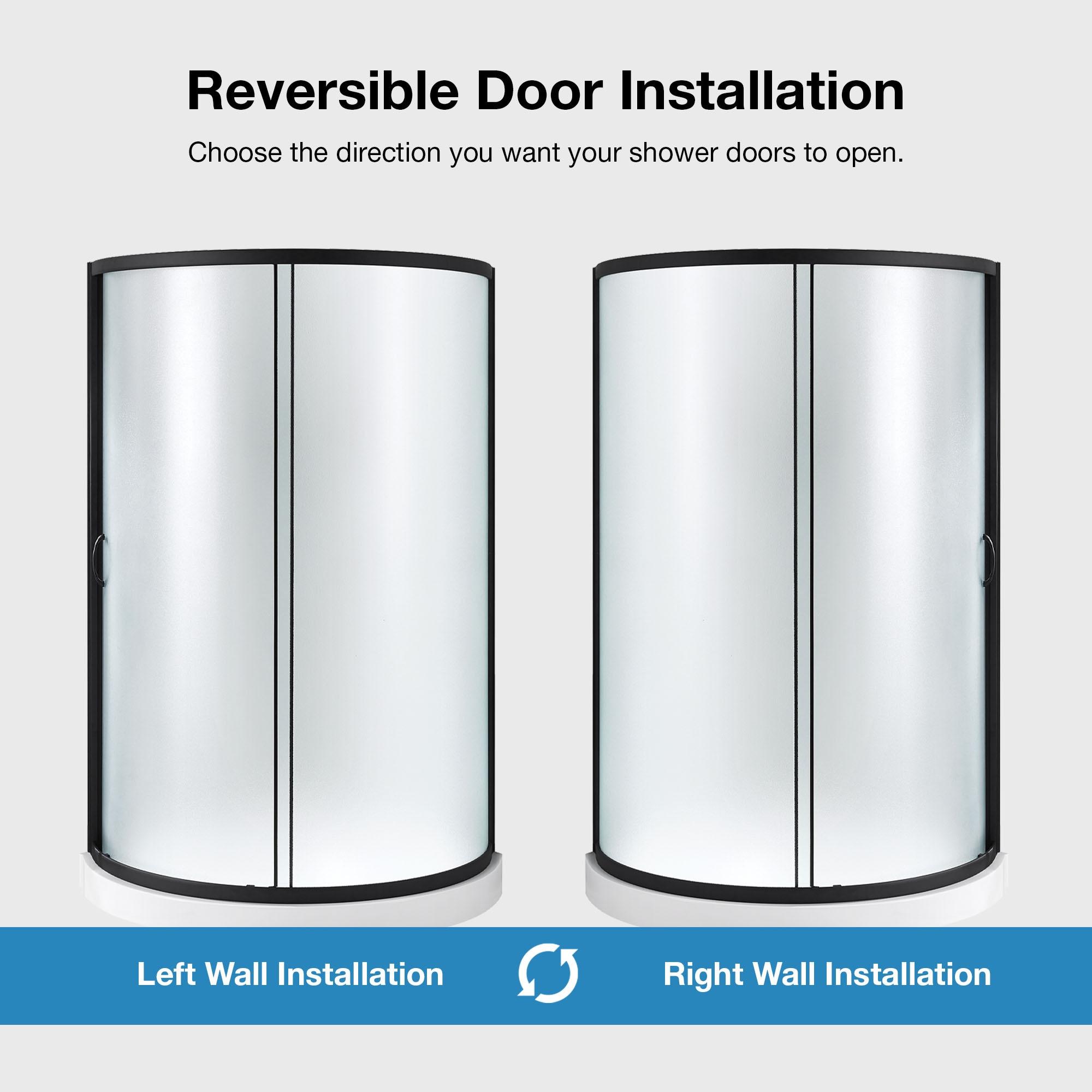 OVE Decors Breeze 40 in. Round Shower Kit w/ Frosted, Base