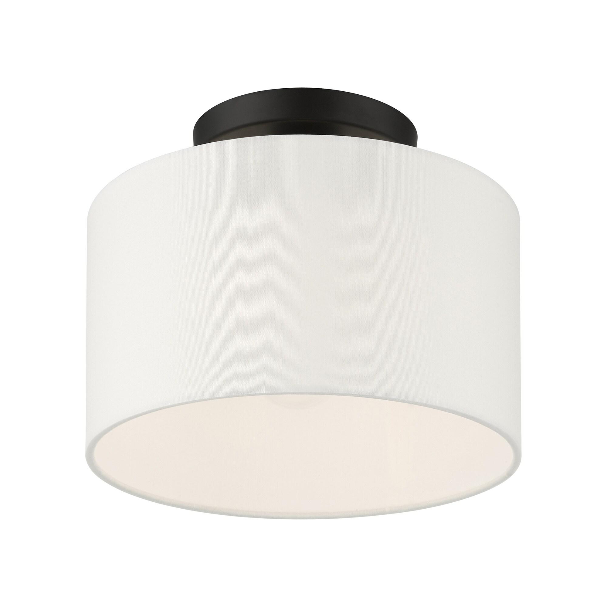 Livex Lighting Clark 1 - Light Semi-Flush Mount in  Black