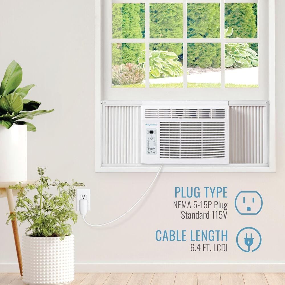 10,000 BTU Compact Window Air Conditioner with Remote Control and Dehumidifier up to 450 Sq. Ft.