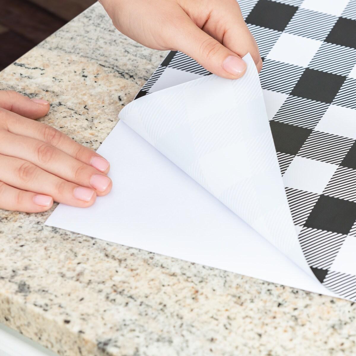 EasyLiner Premium Peel & Stick Wallpaper, Black Gingham 20 in. x 18 ft.