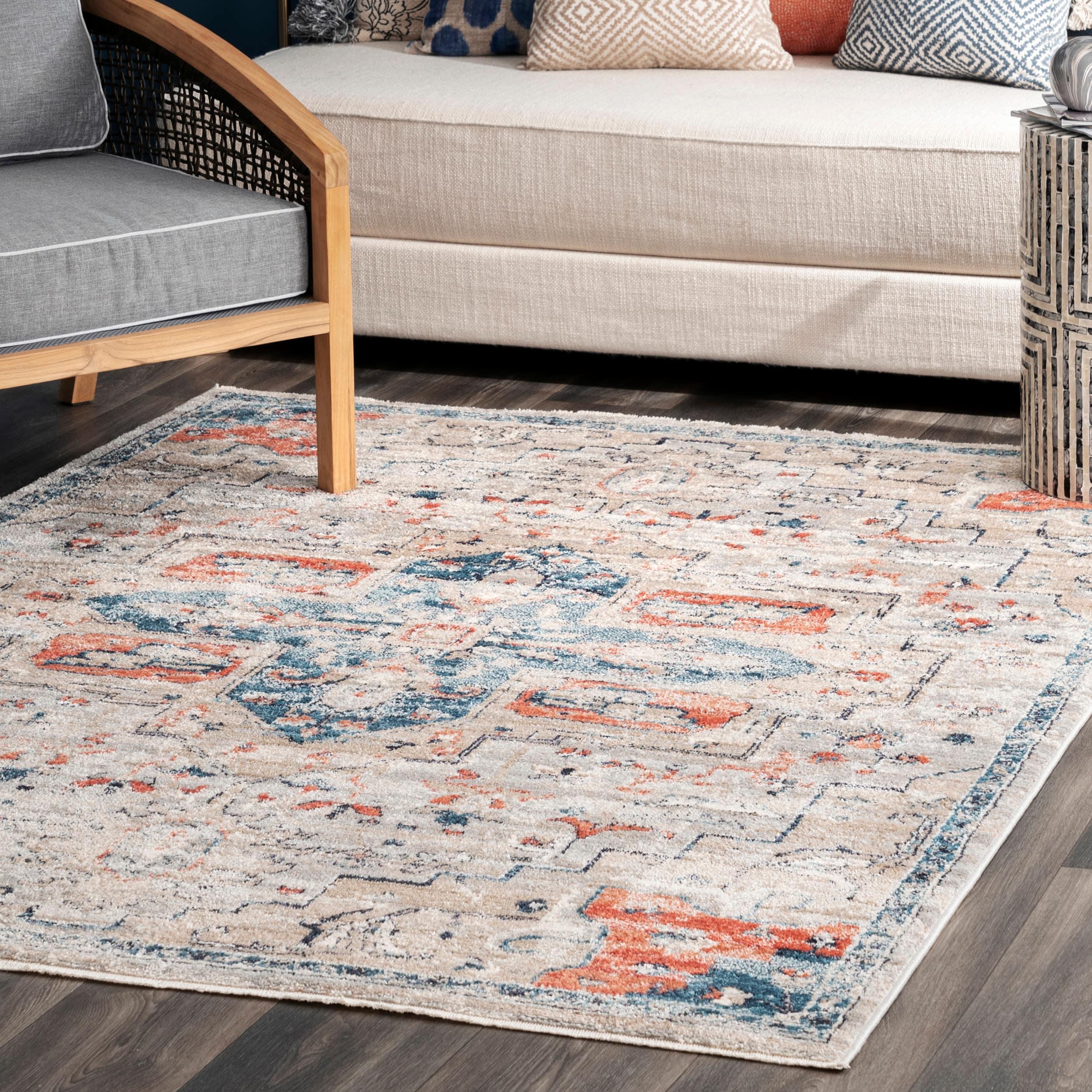 Nuloom Janessa Croix Medallion Indoor Area Rug, 4' x 6', Blue