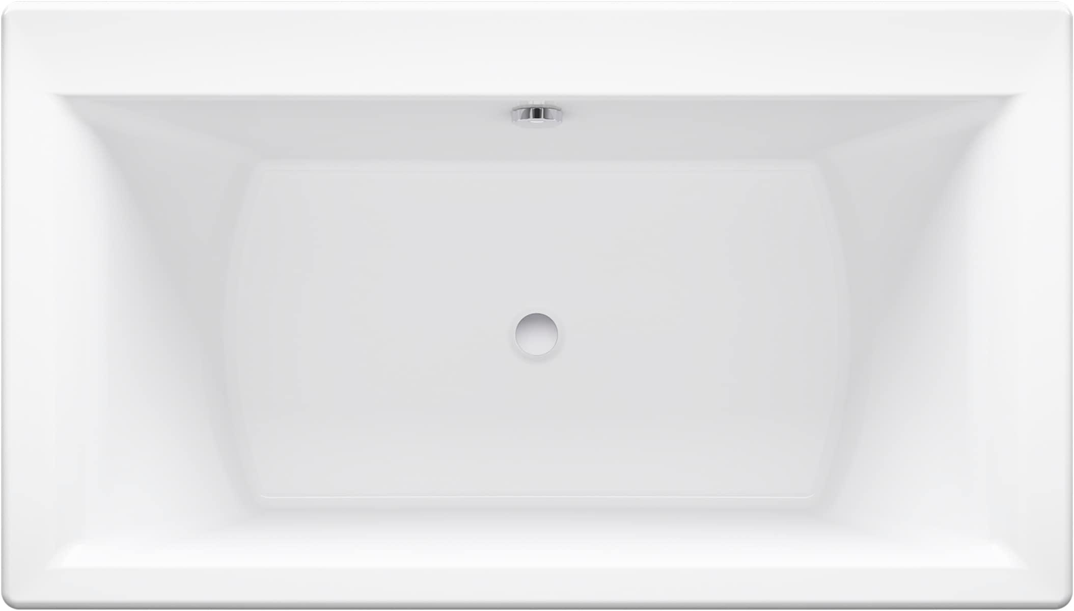 White Acrylic Freestanding Bath with Fluted Shroud