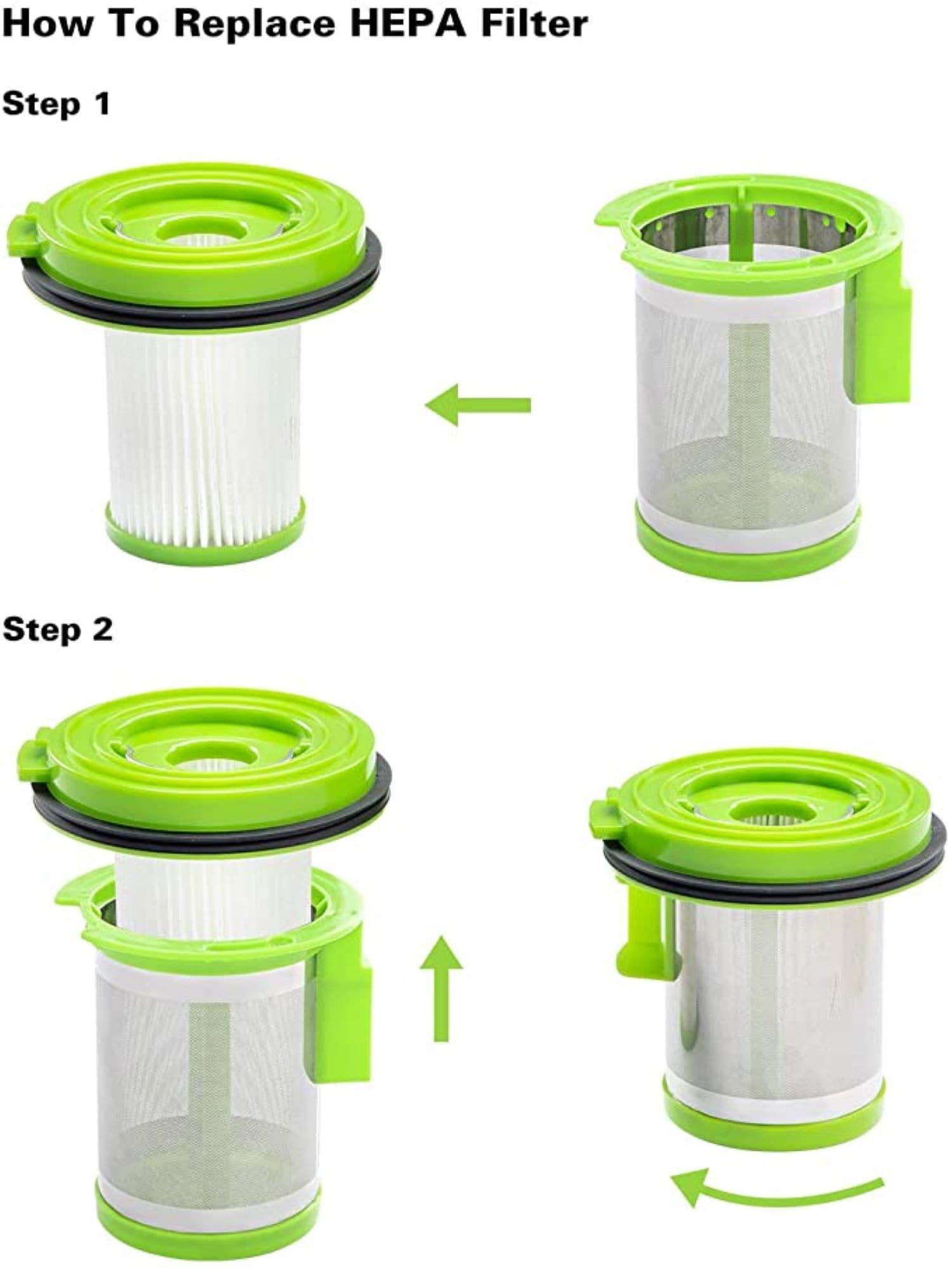 Greenworks 2-Pack Washable HEPA Vacuum Filter for Stick Vacuums