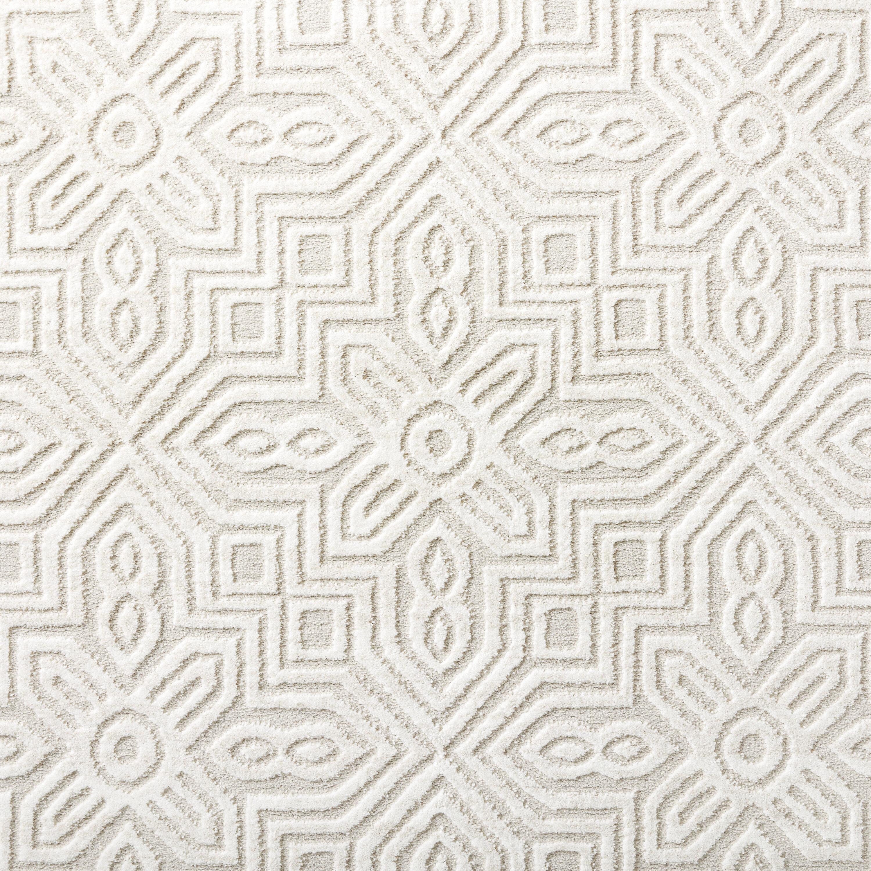 TOWN & COUNTRY LUXE Maya Medallion Tile Neutral Indoor Area Rug