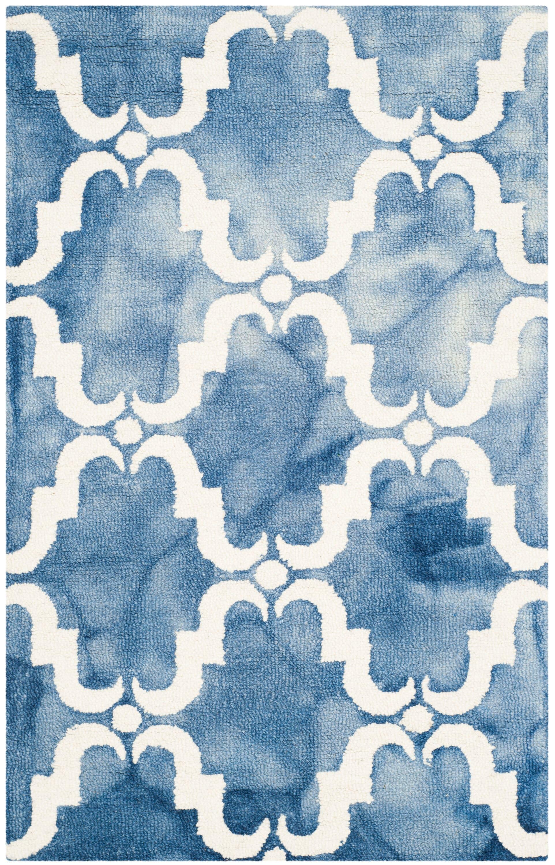 Dip Dye DDY536 Hand Tufted Accent Rug - Blue/Ivory - 2'6"x4' - Safavieh.