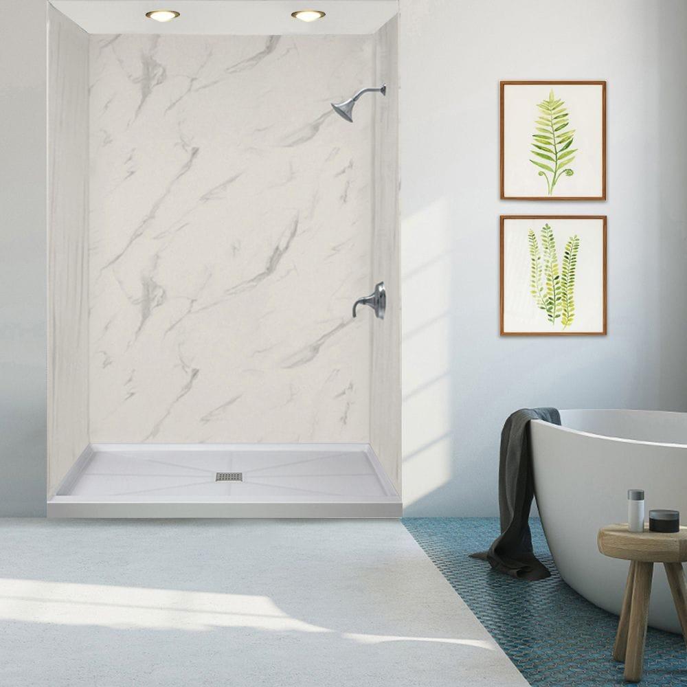 Gray 60-Inch Transtone Single Threshold Shower Base