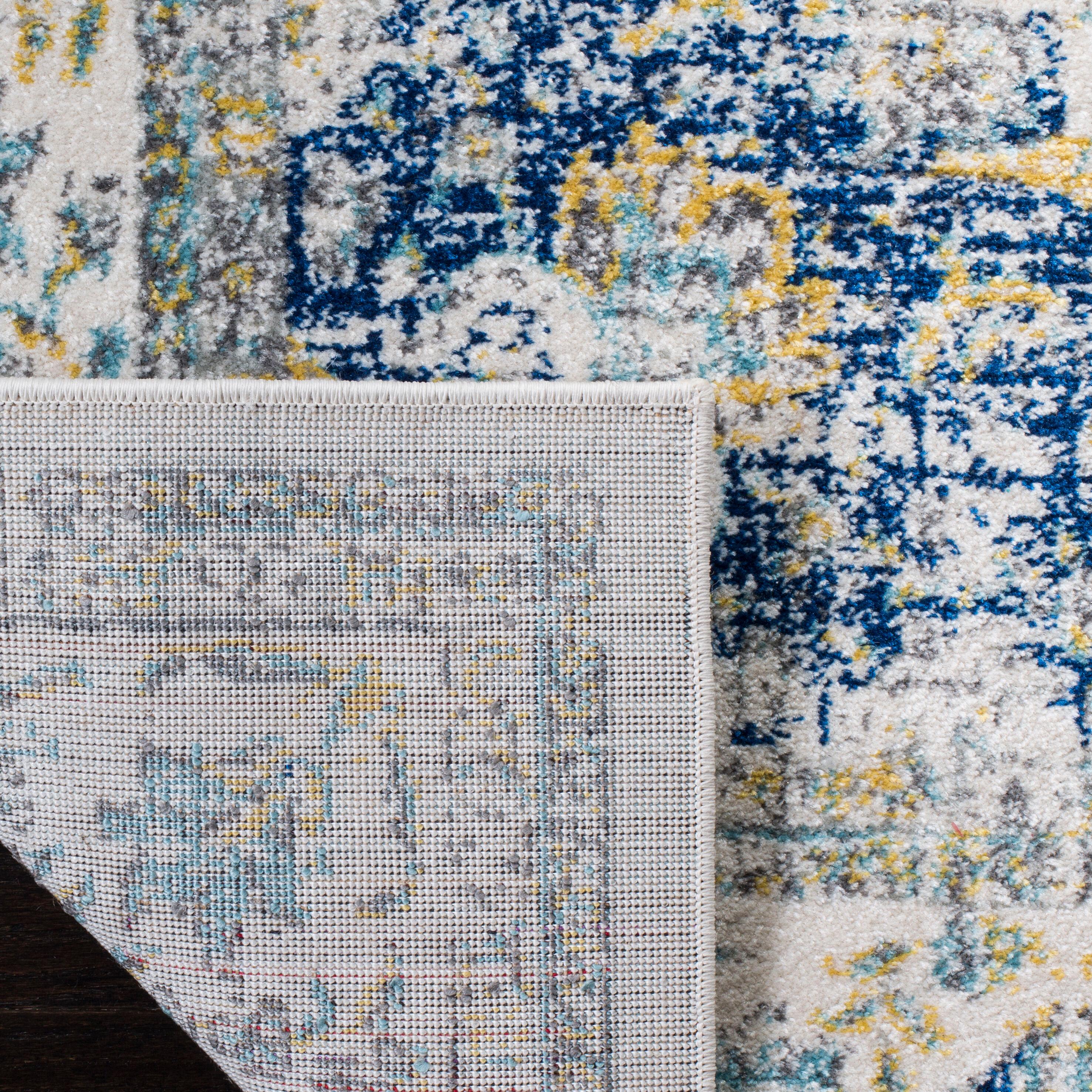 Evoke EVK220 Power Loomed Area Rug - Ivory/Blue - 8'9"x11'9" - Safavieh.