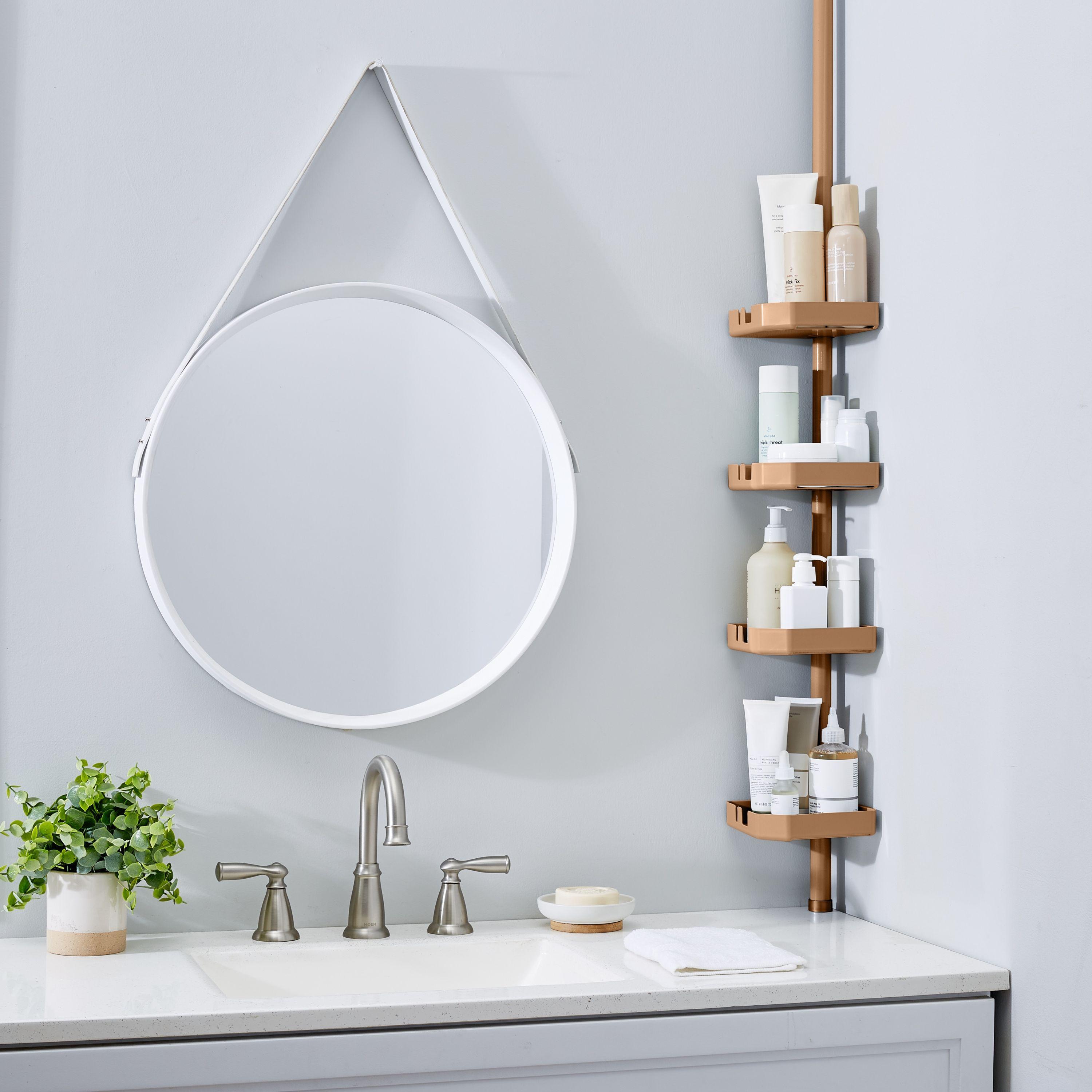 4 Tier Tension Corner Shower Caddy Bronze - Bath Bliss: Adjustable Bathroom Storage Organizer Rack