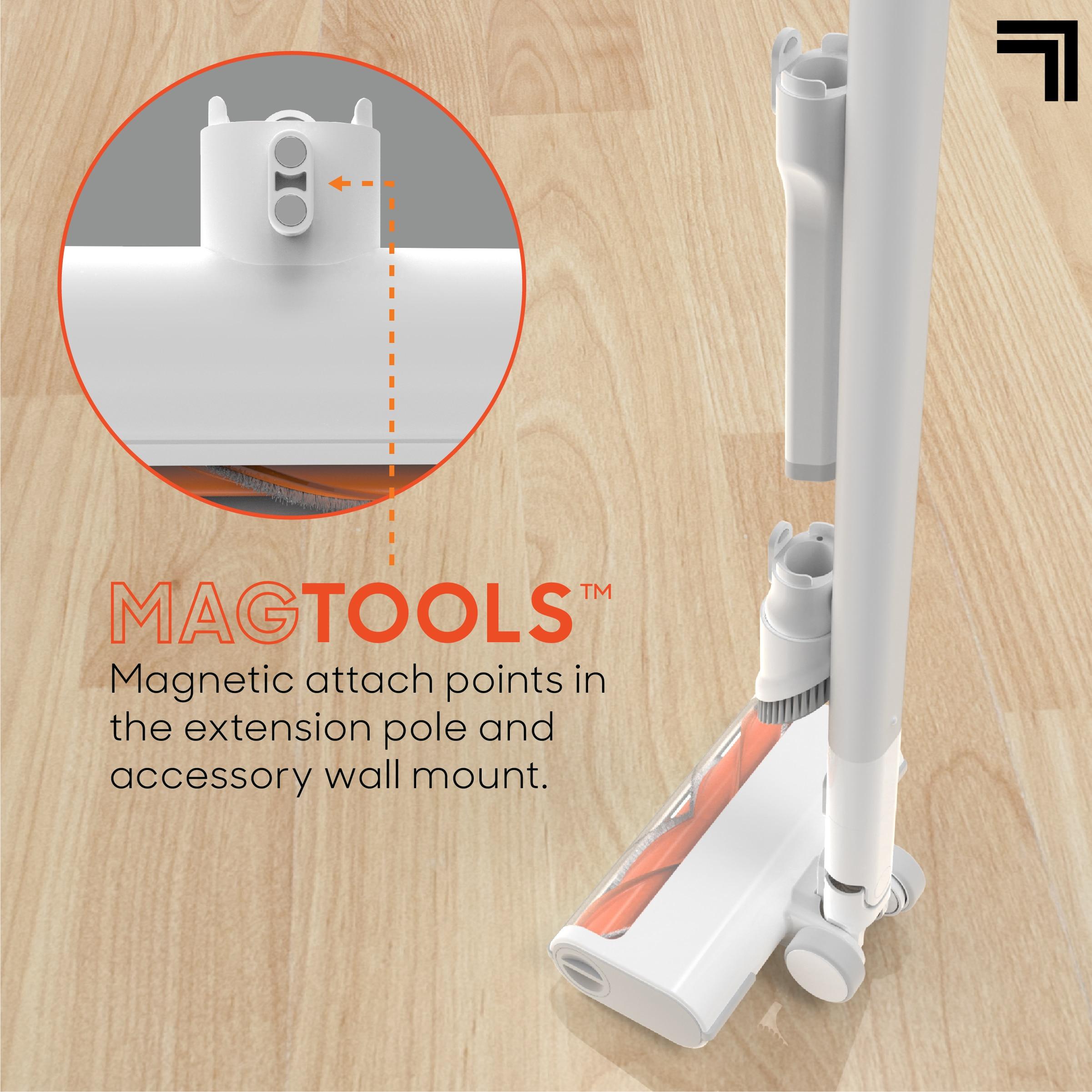Sharper Image Stick & Handheld Combo Vacuum with 350W Motor, Cordless White: HEPA Filter, Multi-Surface, Bagless