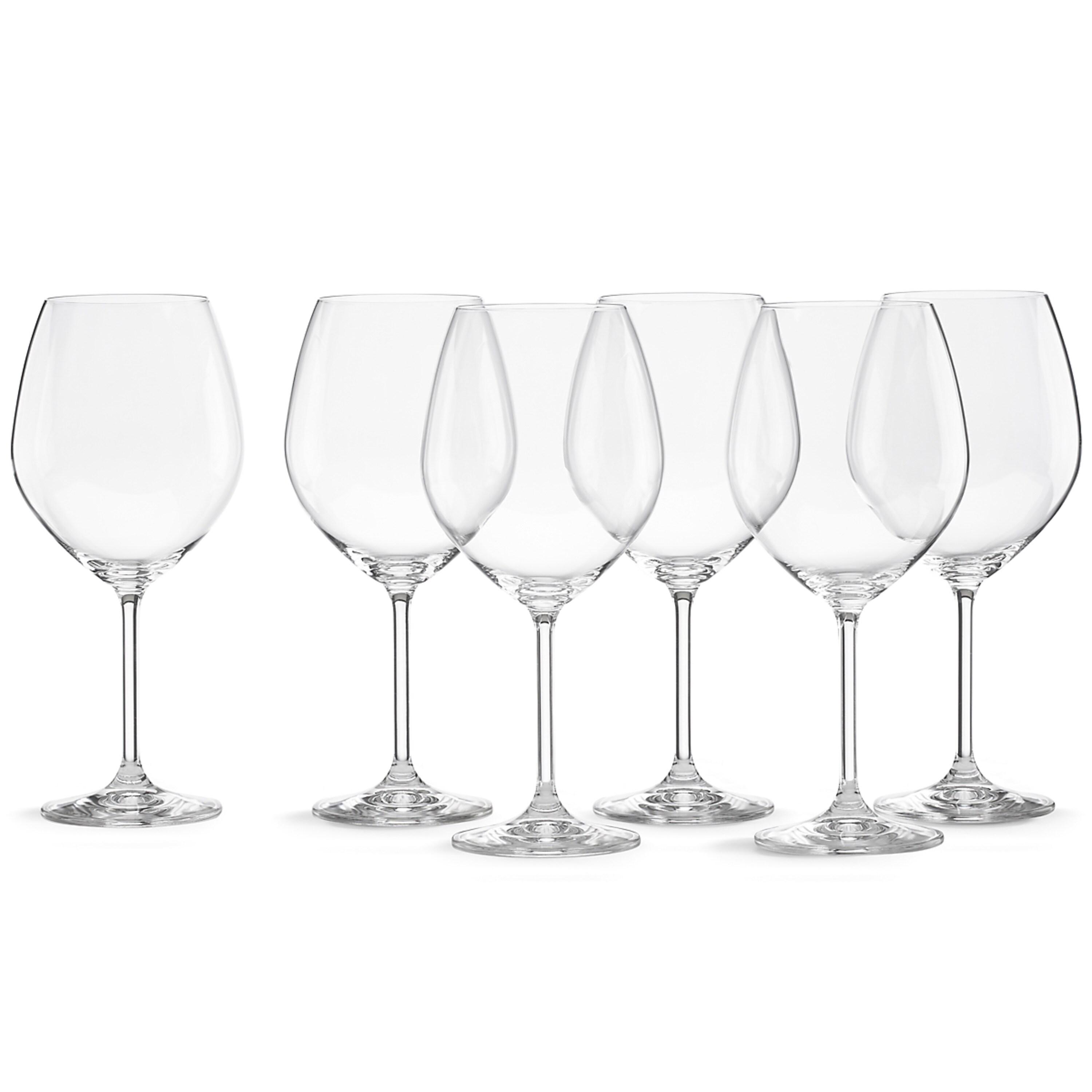 Tuscany Classics Clear European Crystal Red Wine Glass Set of 6