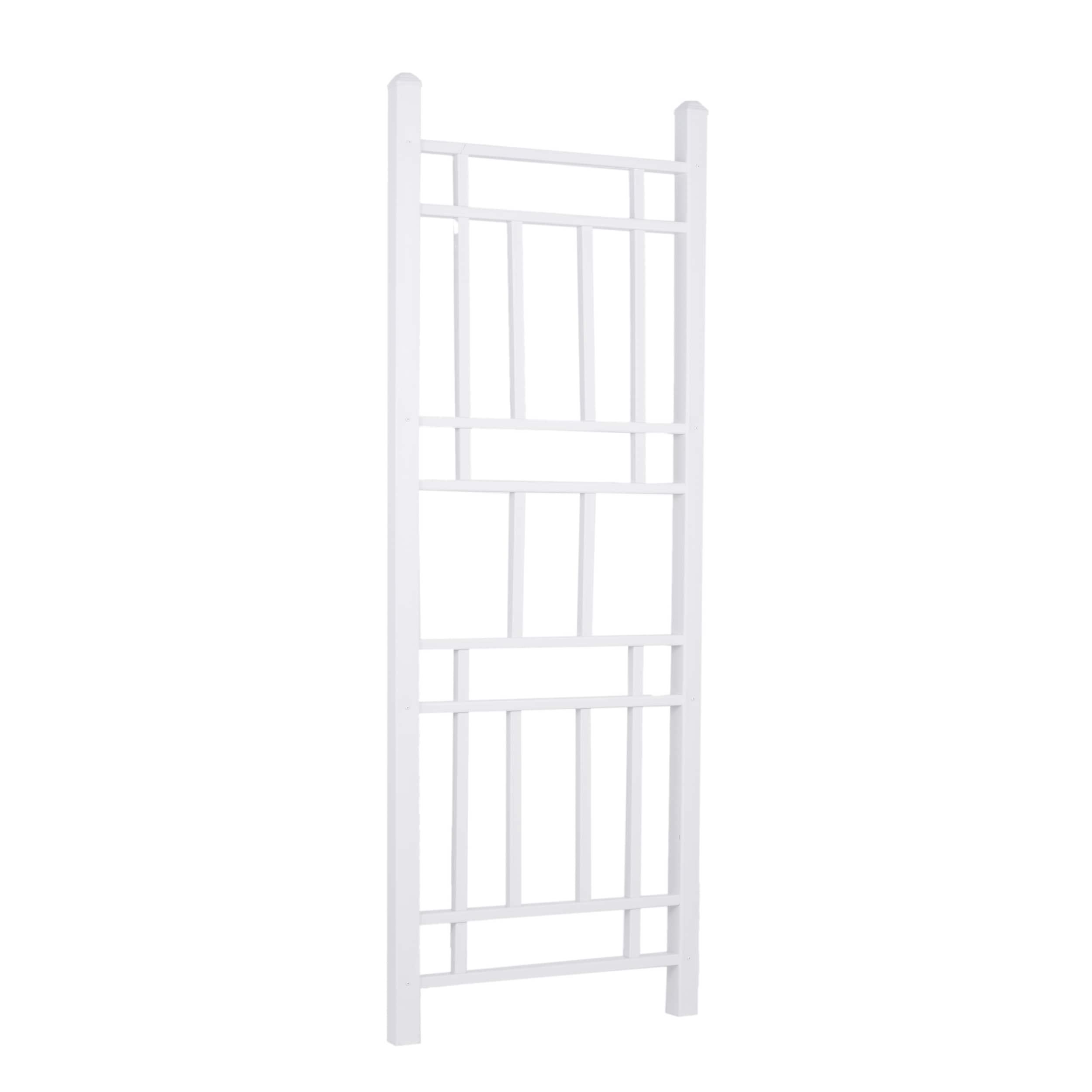 Dura-Trel Wellington 28"x75" Indoor Outdoor Garden Trellis Plant Support for Vines & Climbing Plants, Flowers, & Vegetables w/Ground Stakes White