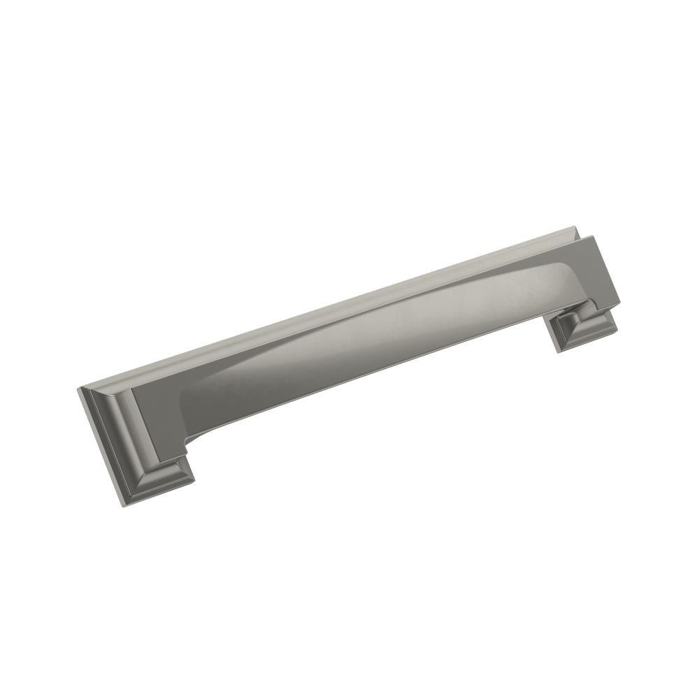 Amerock Appoint 5-1/16 inch or 6-5/16 inch (128mm or 160mm) Center-to-Center Satin Nickel Cabinet Cup Pull