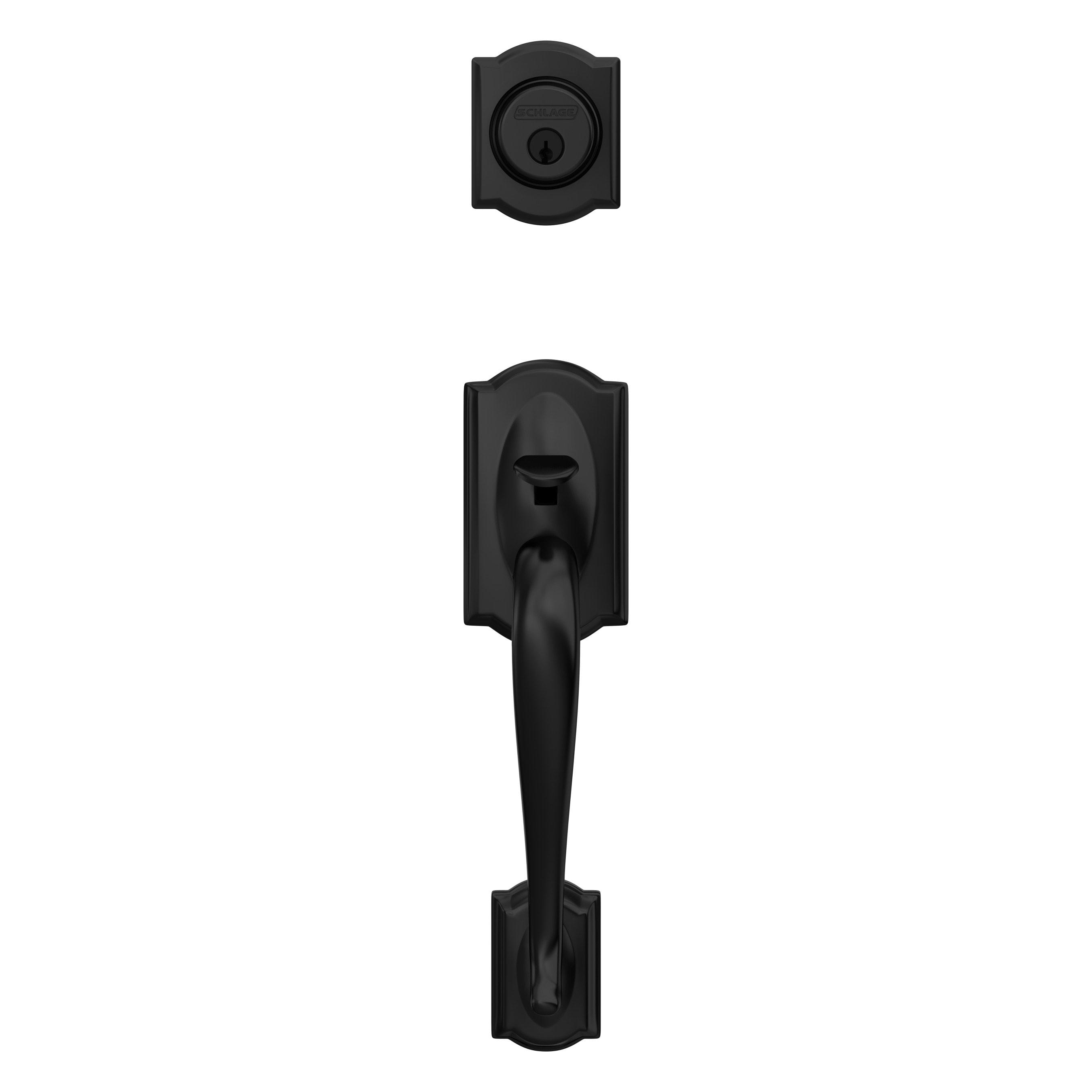 Camelot Exterior Portion Handleset with Single Cylinder Deadbolt Deadbolt