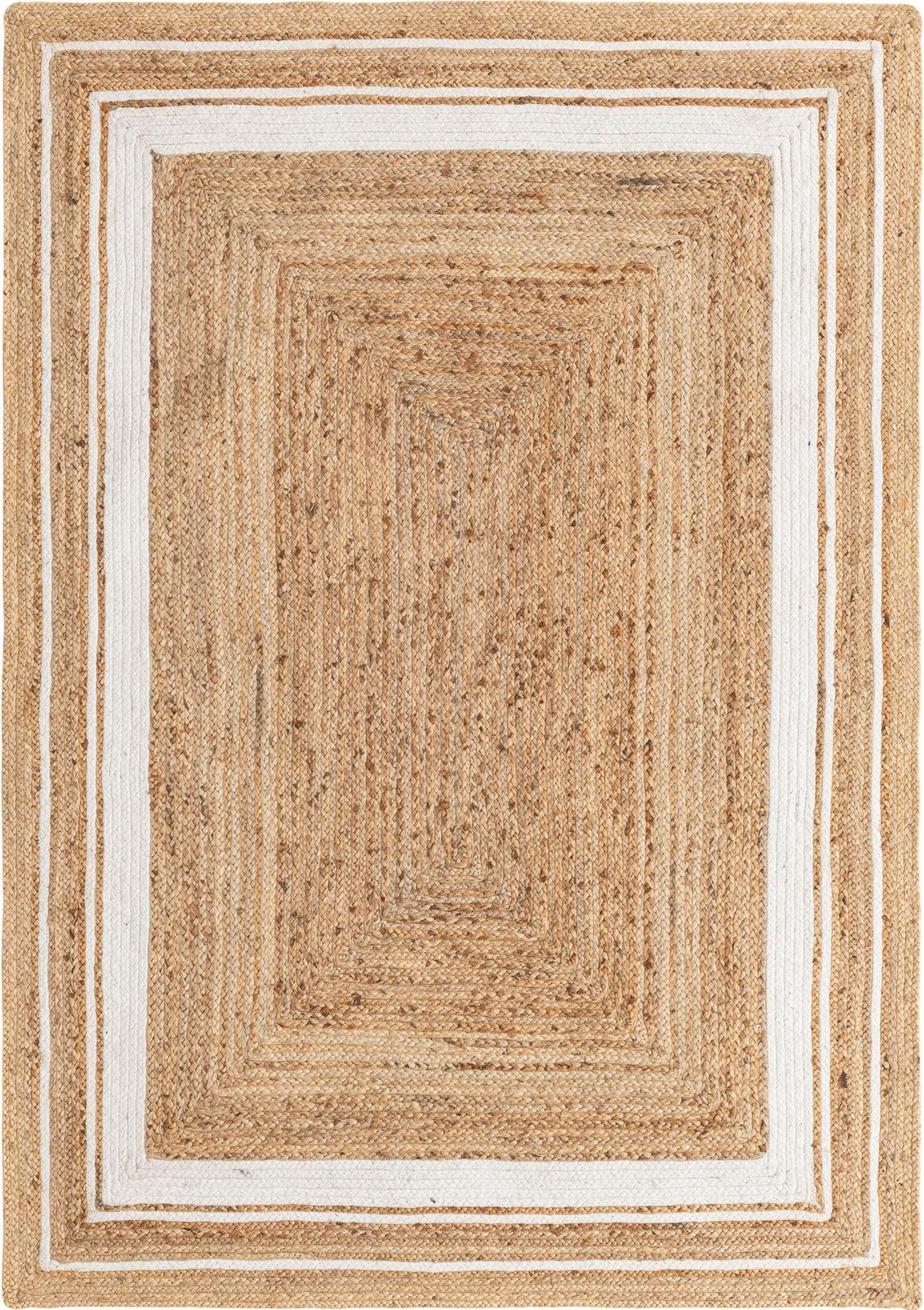 Unique Loom 5' 1 x 8' 0 Gujarat Braided Jute Rectangle Area Rug