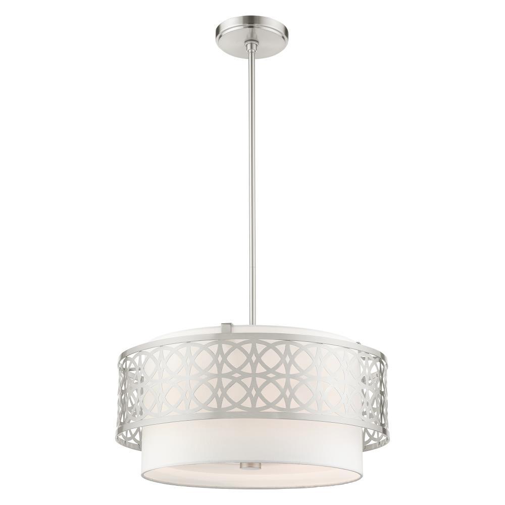 Livex Lighting Calinda 4 - Light Pendant in  Brushed Nickel