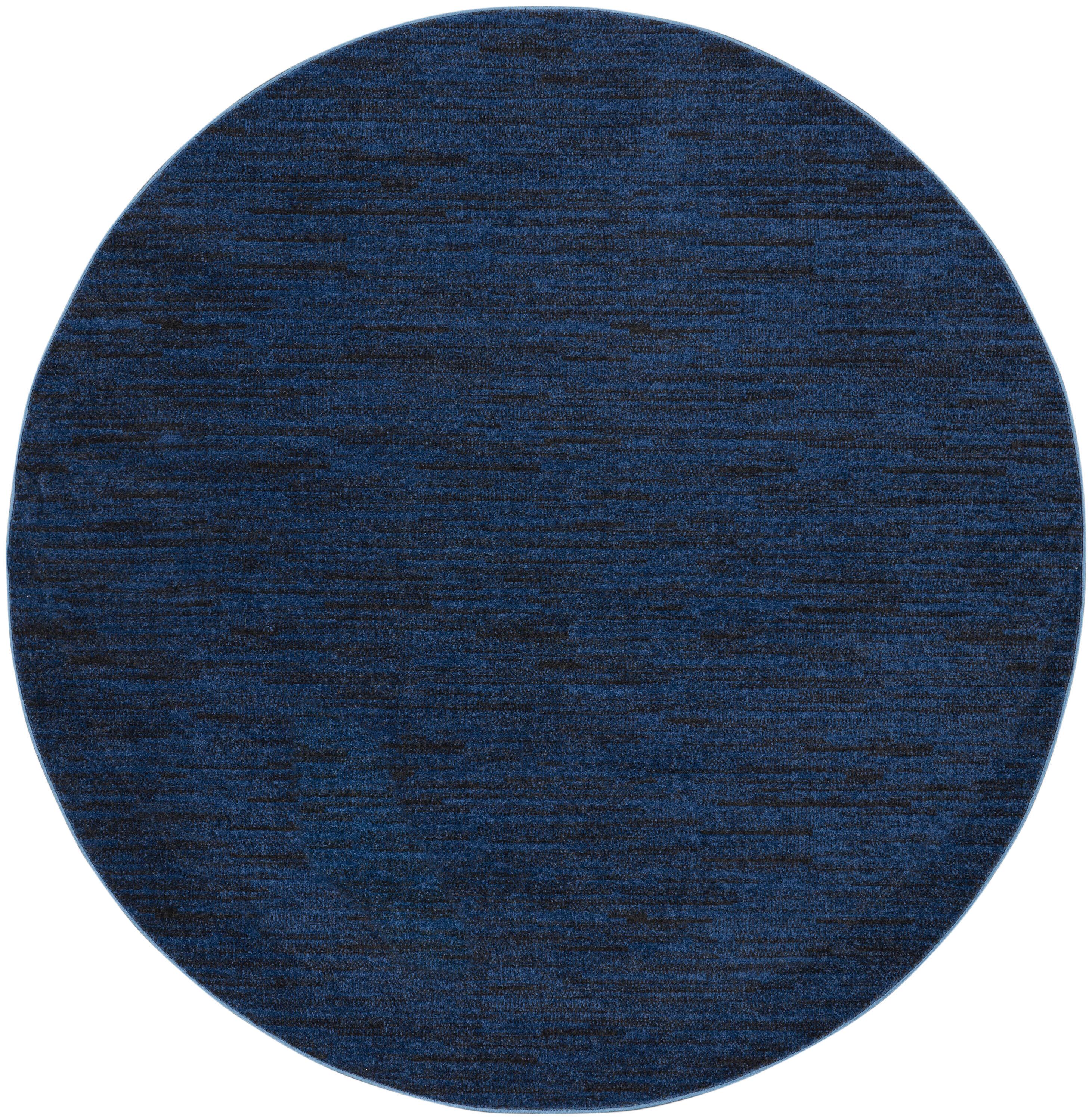 Nourison Nourison Essentials NRE01 Indoor/outdoor Area Rug - Midnight Blue 6' x 6'round