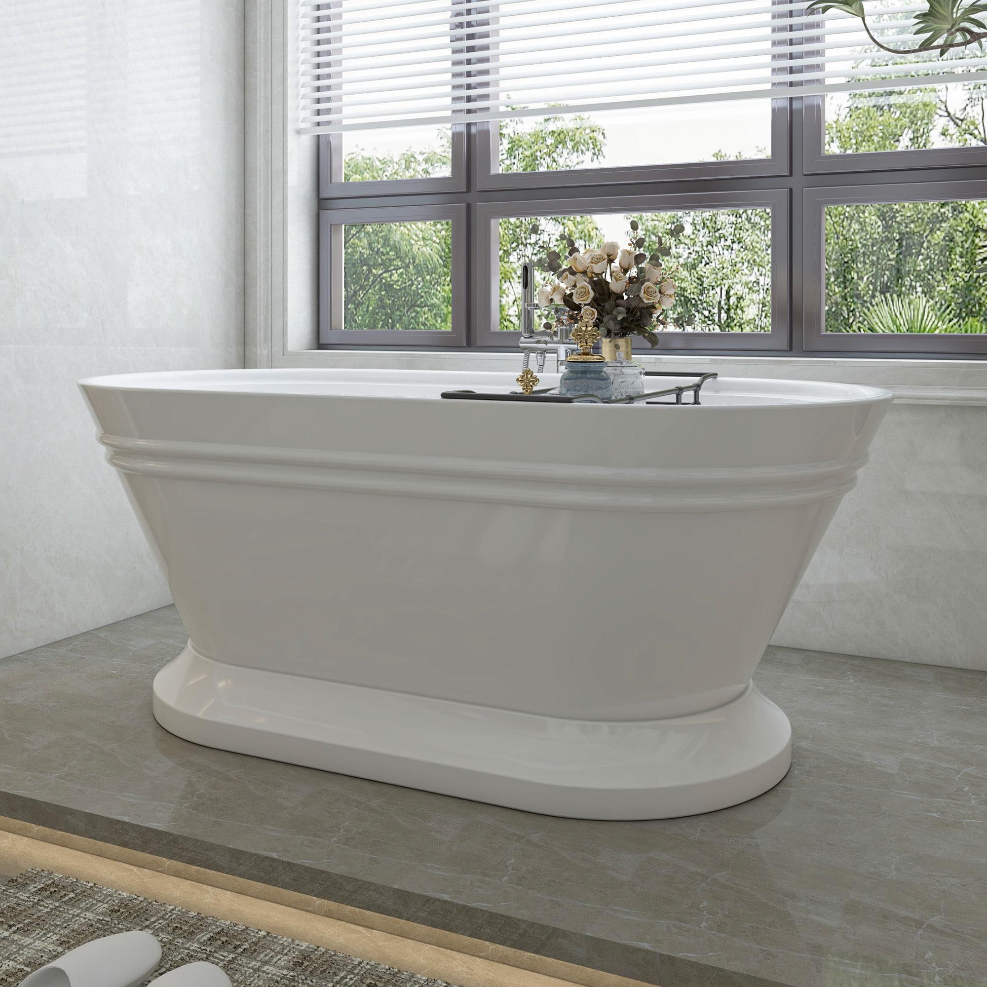 54'' x 29'' Freestanding Soaking Acrylic Bathtub