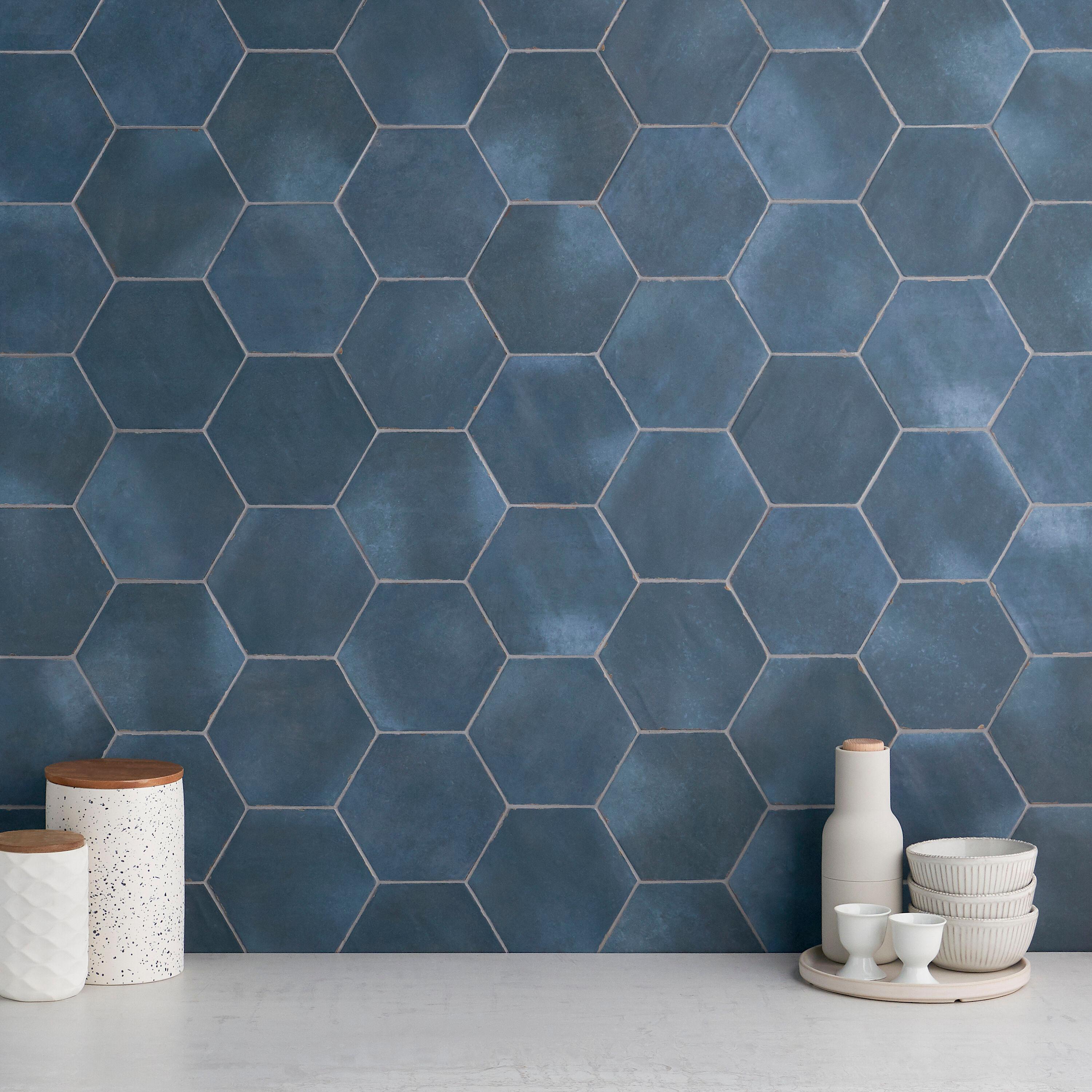 Bond Tile Palo Alto Hex 6" Hexagon Handmade Look Porcelain Floor and Wall Tile (5.38 Sq. Ft. / Case)