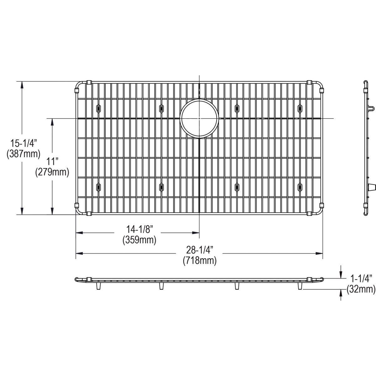 28.25" x 15.25" Sink Grid