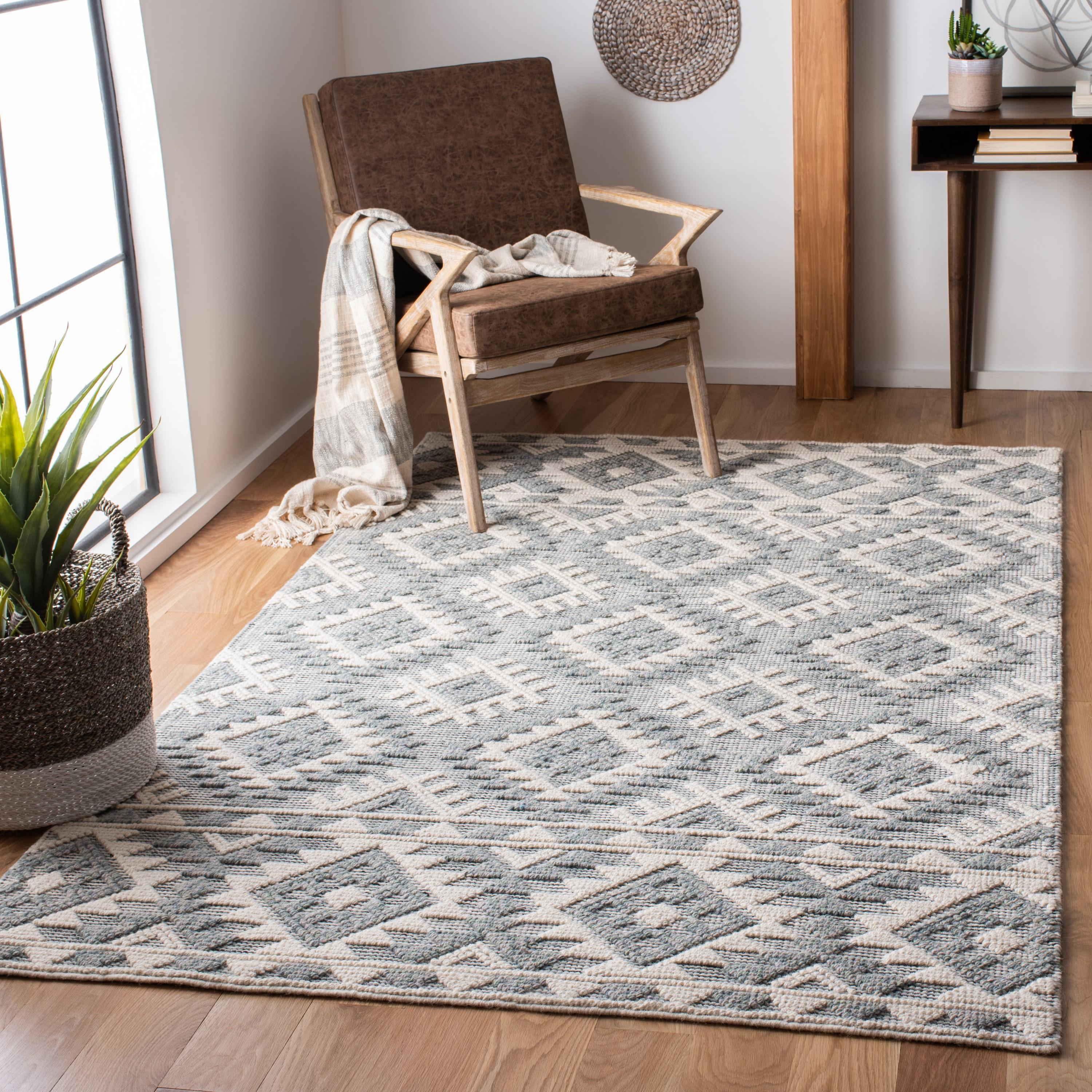 Natura NAT629 Hand Woven Area Rug - Cream/Aqua - 8'9"x11'9" - Safavieh.