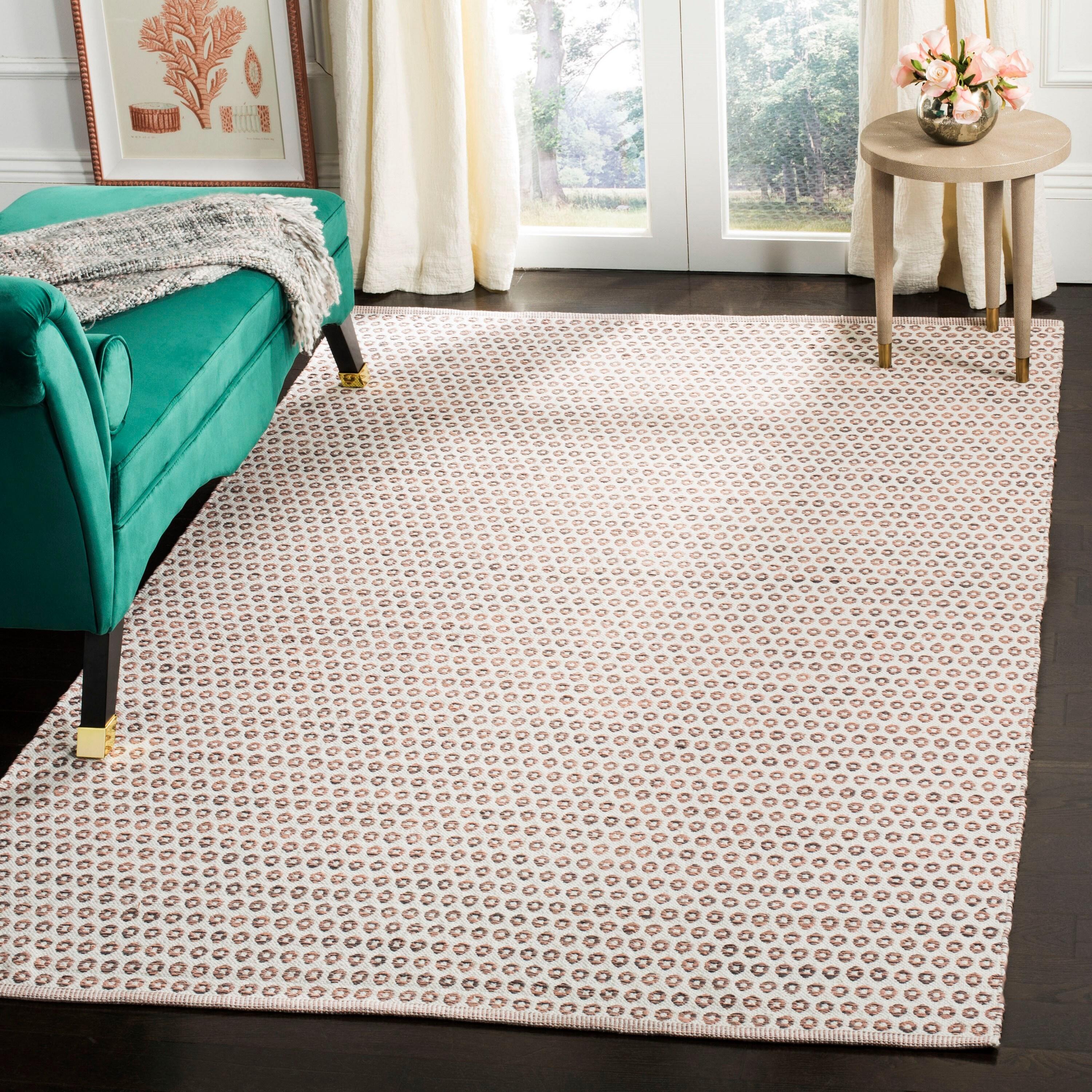 Montauk MTK616 Hand Woven Indoor Accent Rug - Charcoal/Peach/Ivory - 3'x5' - Safavieh