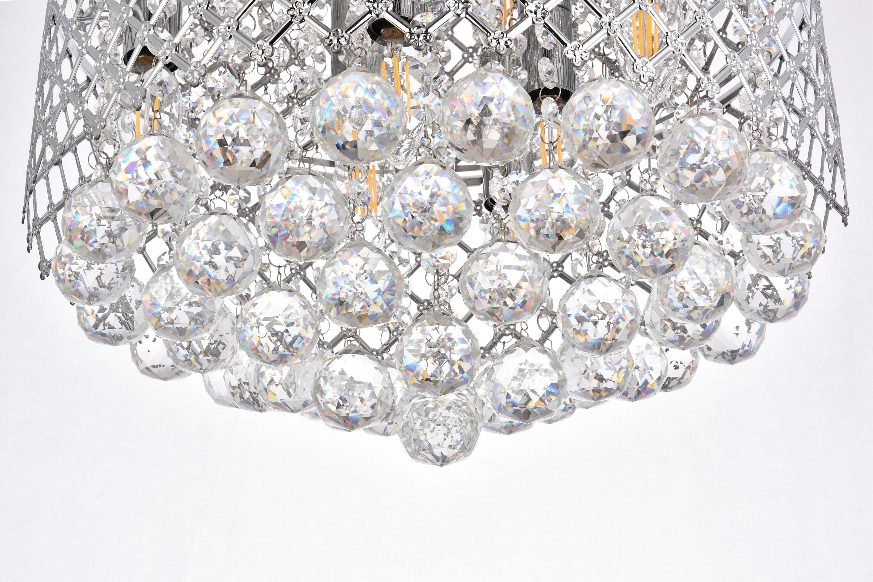 Elegant Lighting Tully 6 lights pendant in chrome