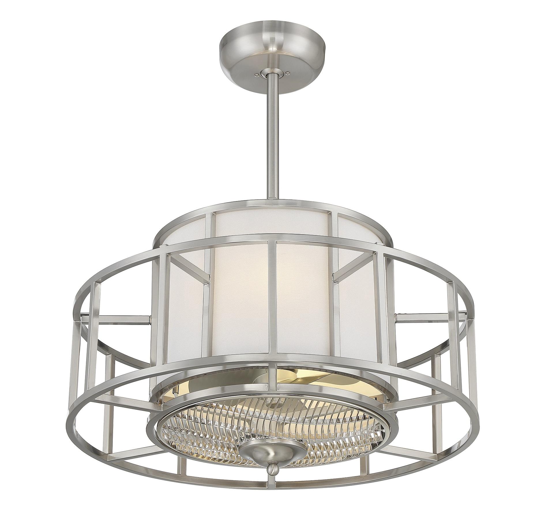 Satin Nickel Four Light Fan D'Lier from the Oslo Collection