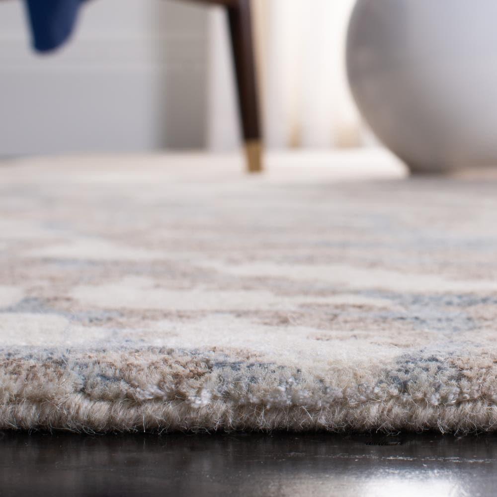 Restoration Vintage RVT112 Hand Tufted Indoor Runner Rug - 2'3"x8' - Light Brown/Ivory - Safavieh